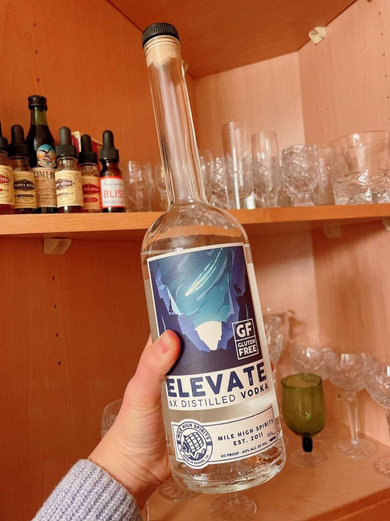 Elevate 6x distilled vodka, gluten free, clear bottle, SD Phone Wallpaper