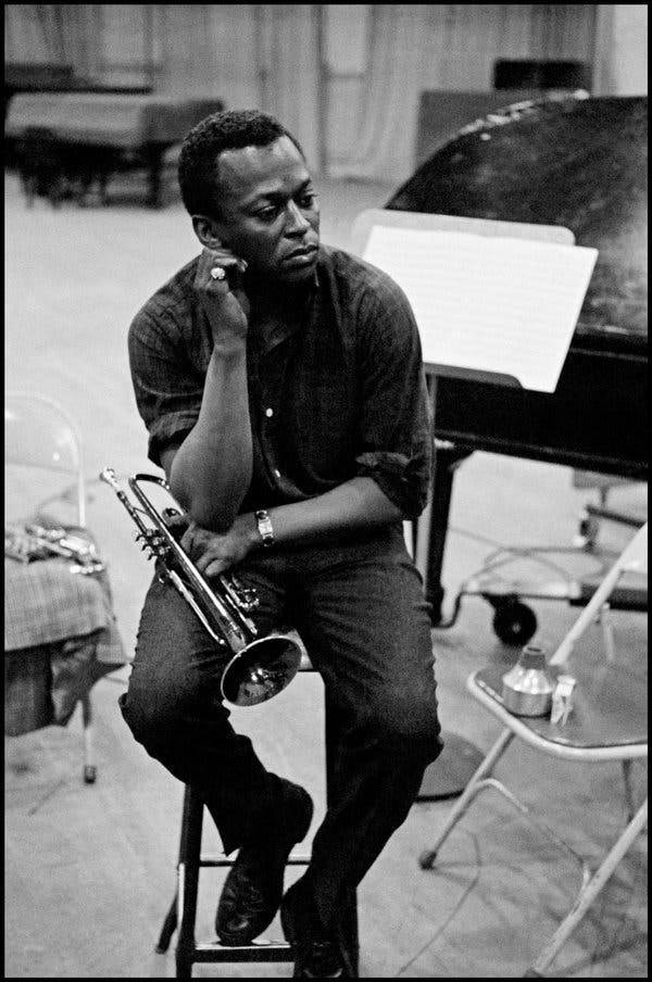 Miles Davis, jazz trumpeter, studio, SD Phone Wallpaper
