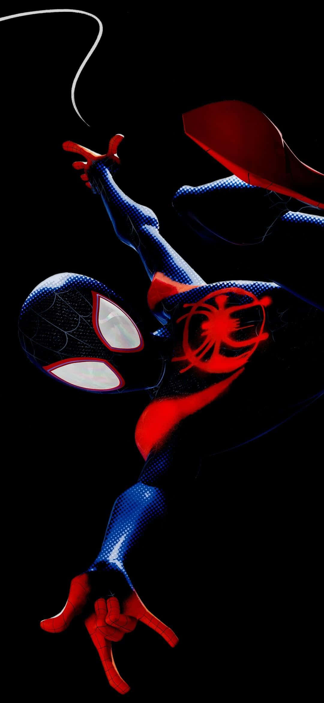 Miles Morales, iPhone, glowing white eyes, Full HD Phone Wallpaper