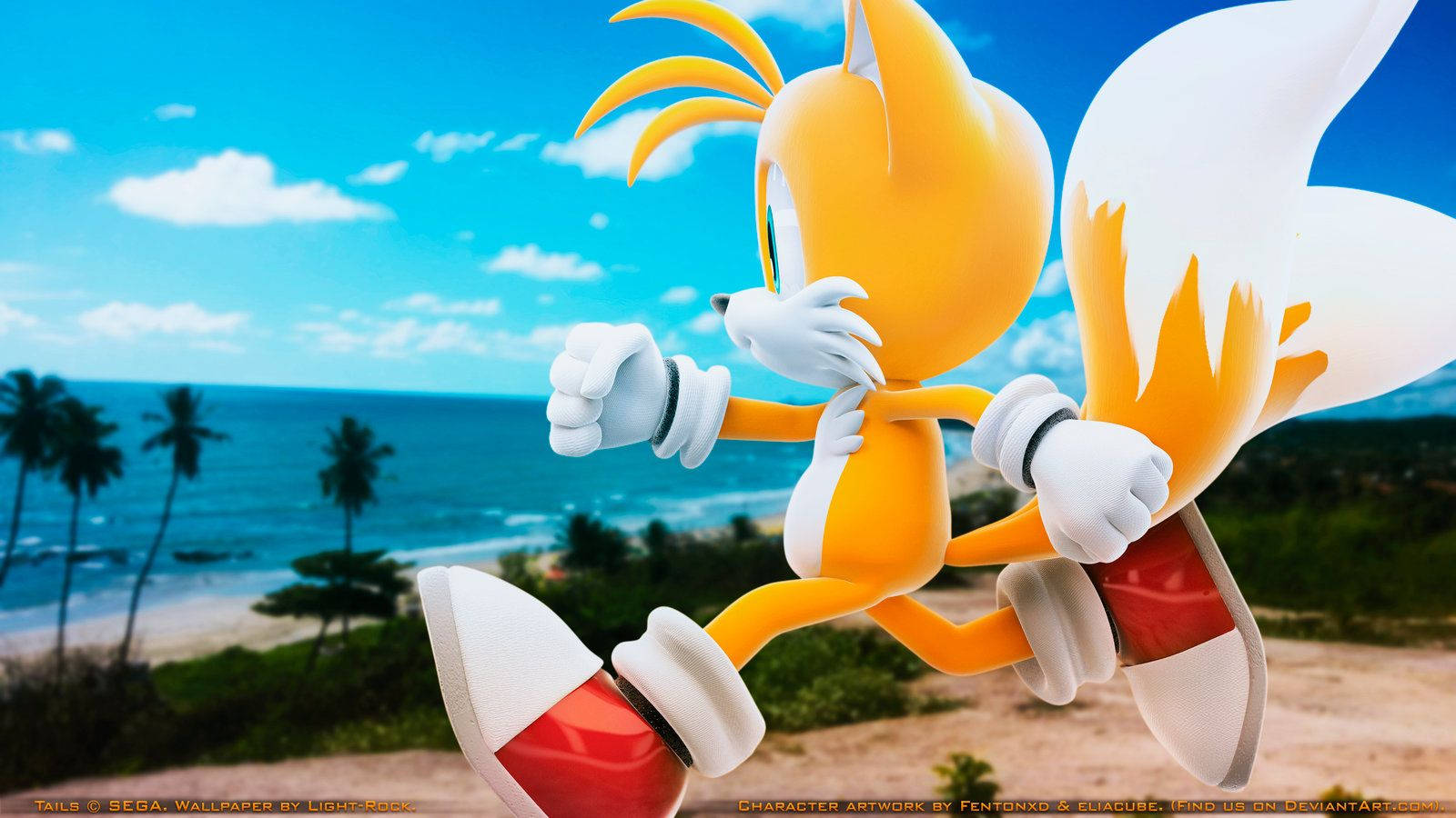 Miles Prower, beach, tropical beach, HD Desktop Wallpaper