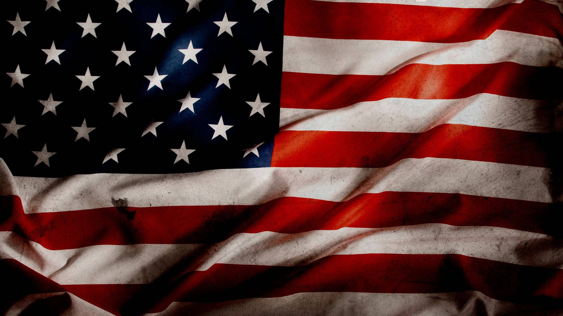 American flag, red white and blue stripes, stars, Full HD Desktop Wallpaper