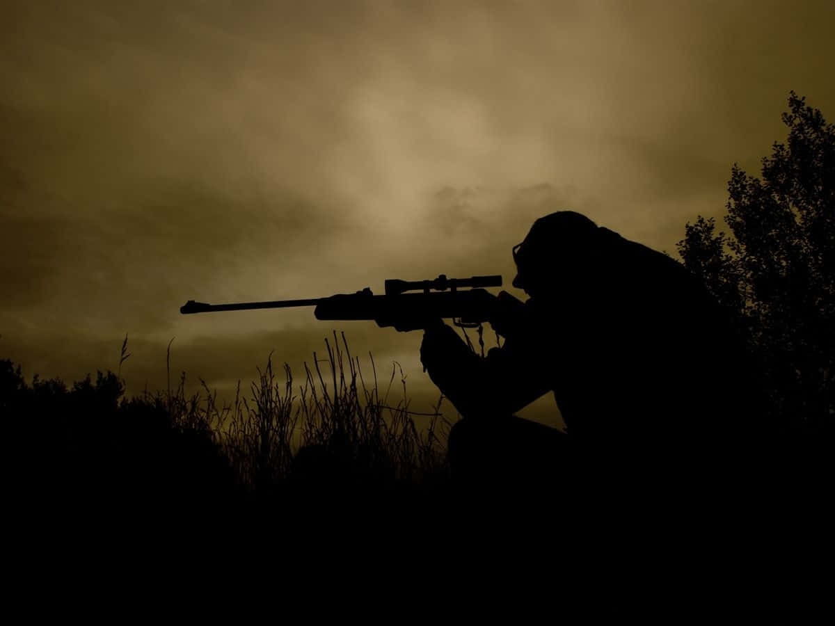 sniper, rifle, tall grass, SD Desktop Wallpaper
