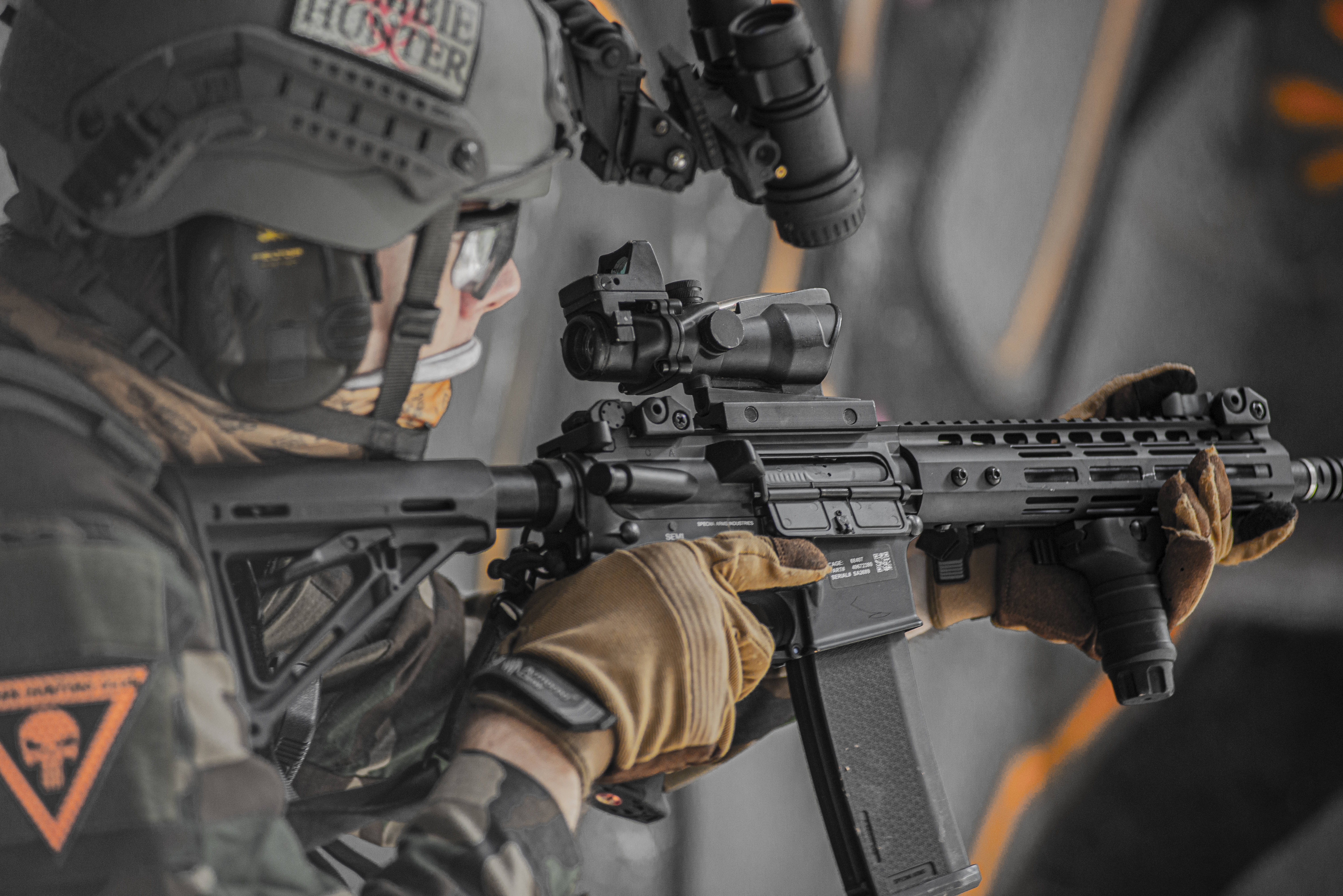 soldier, tactical gear, rifle with scope, 5K Desktop Wallpaper