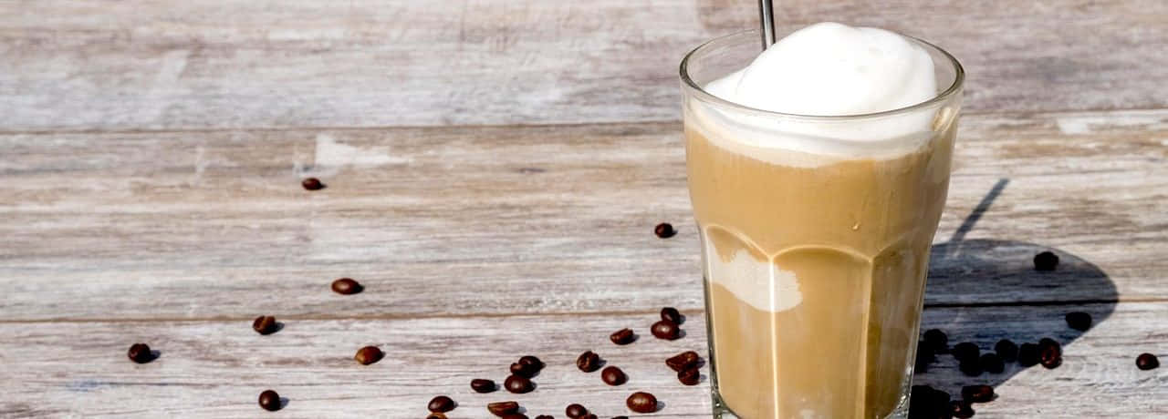 Milk And Coffee, iced coffee, whipped cream, HD Desktop Wallpaper