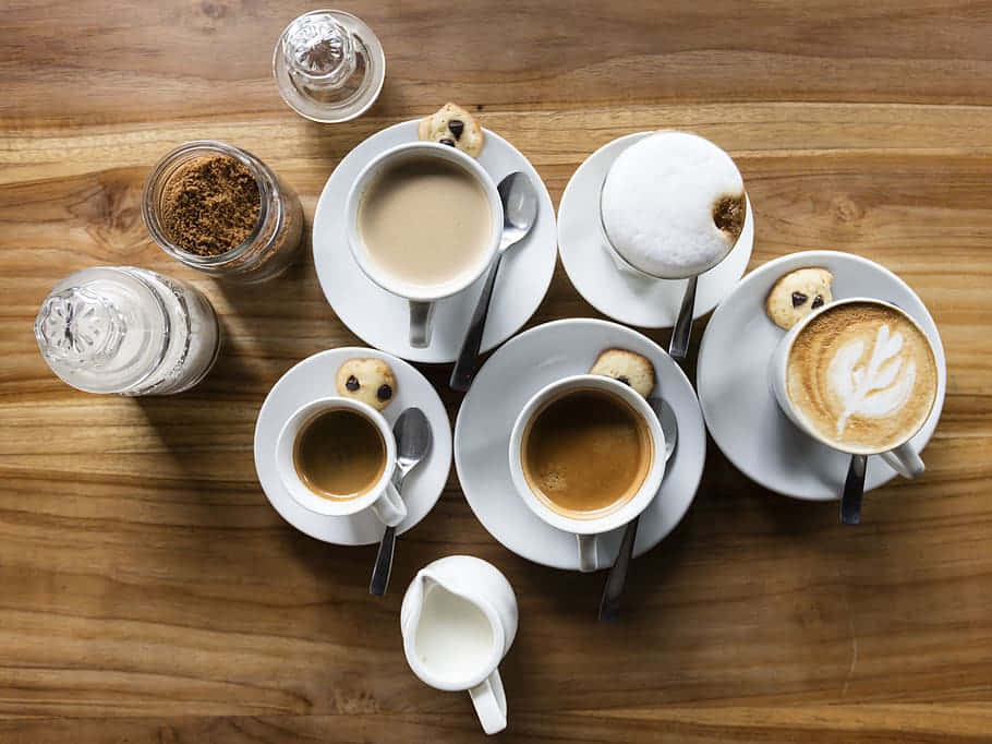 milk and coffee, steaming cup of coffee, fresh milk, SD Desktop Wallpaper