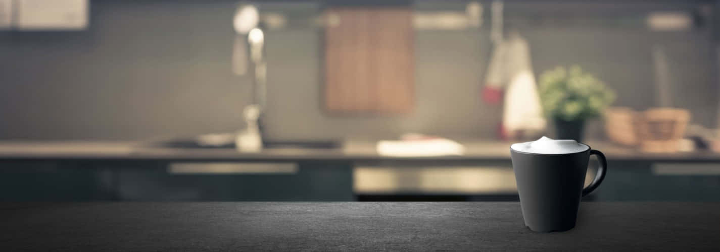 Milk And Coffee, black mug, frothy coffee, HD Desktop Wallpaper