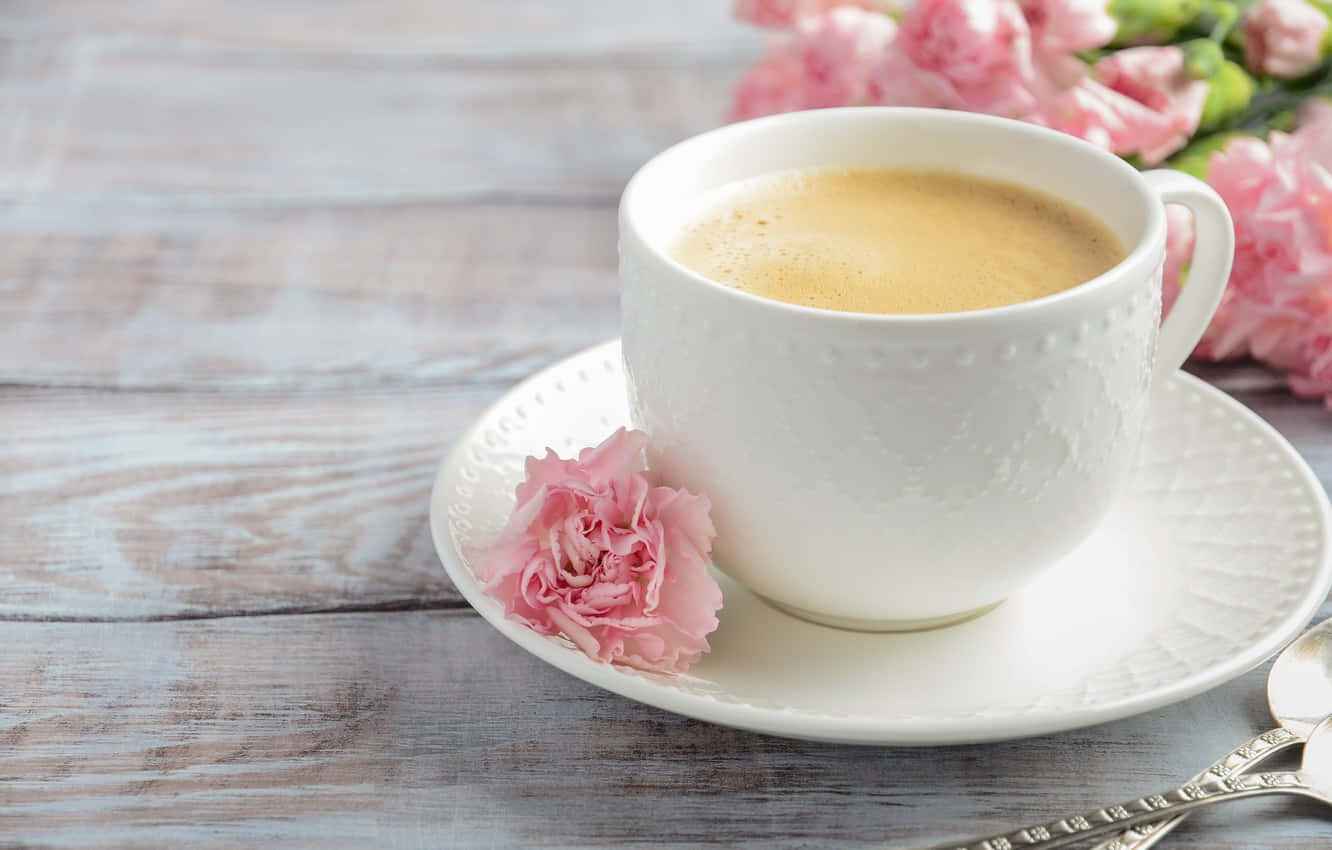Milk And Coffee, white ceramic cup, warm cup of coffee, HD Desktop Wallpaper