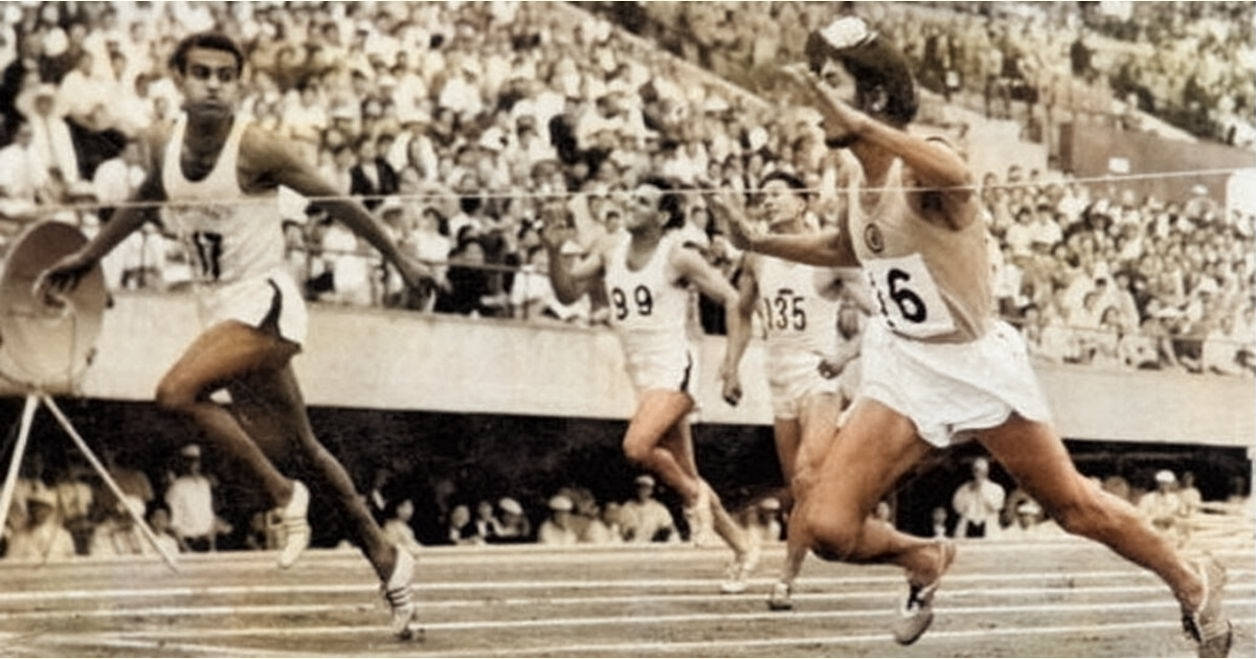 Milkha Singh, 1958 Tokyo Asian Games, vintage track race, SD Desktop Wallpaper