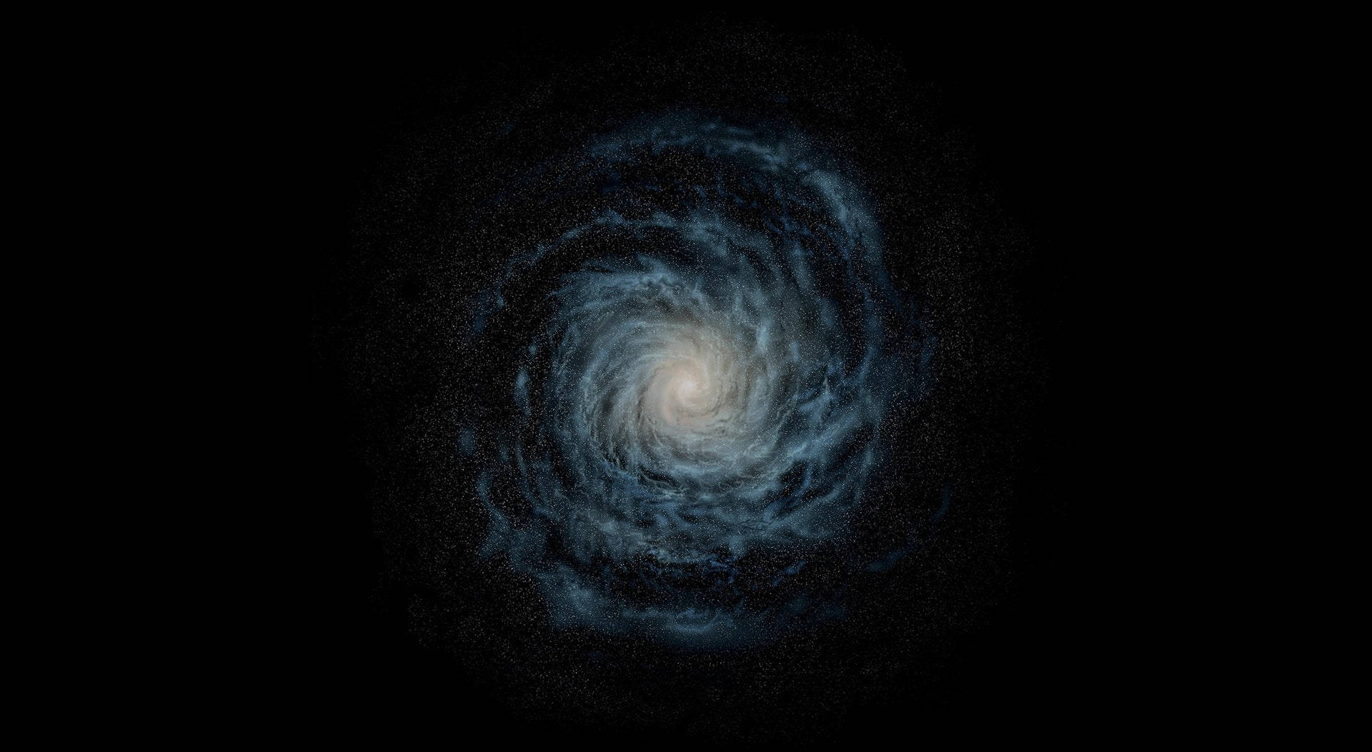 Milky Way Galaxy, spiral galaxy, glowing blue, Full HD Desktop Wallpaper