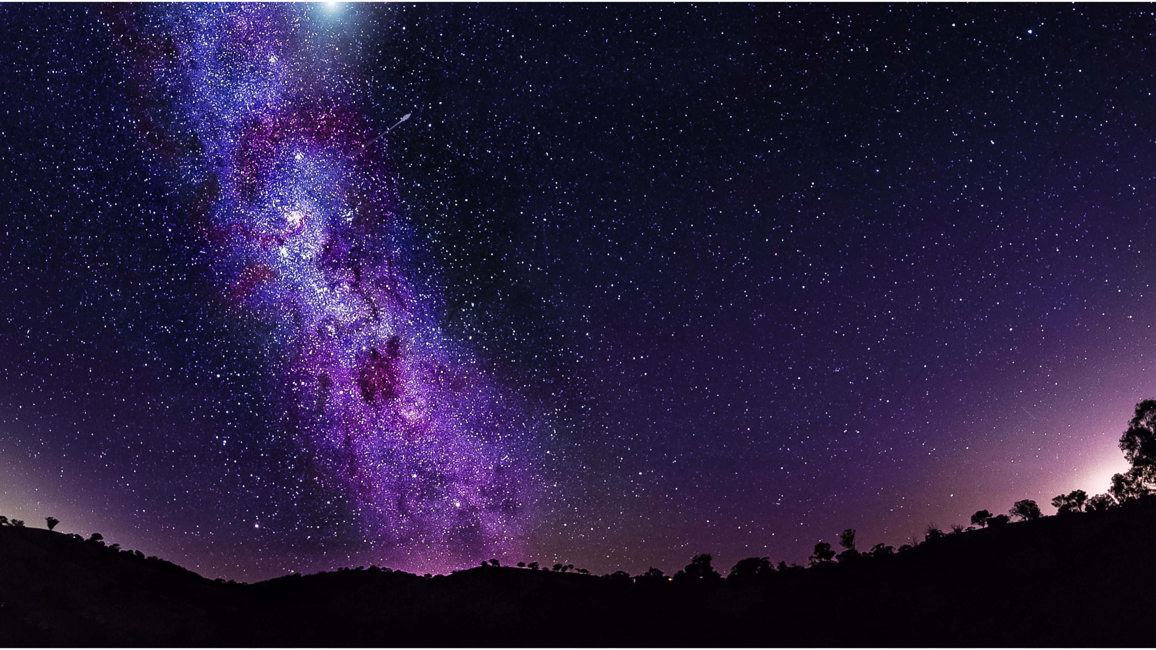 Milky Way Galaxy, purple, blue, 4K Desktop Wallpaper