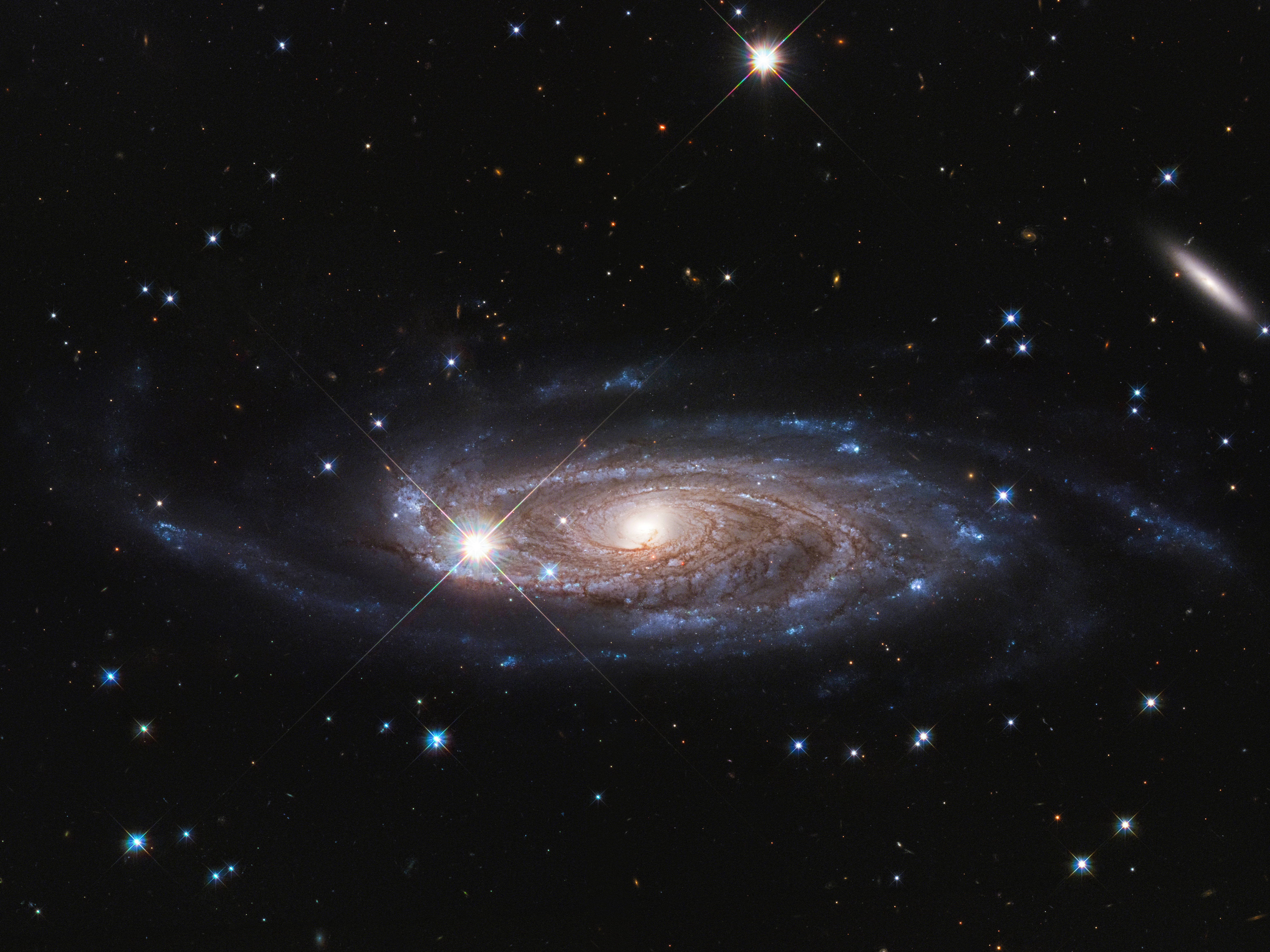 Milky Way Galaxy, glowing blue arms, bright stars, 5K Desktop Wallpaper