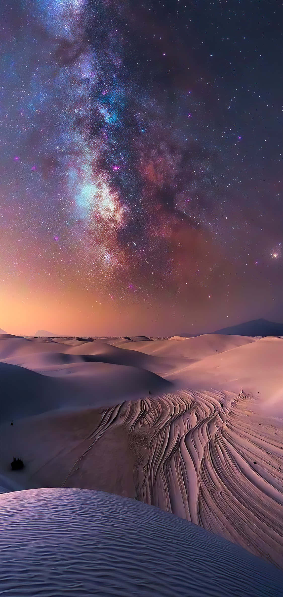 Milky Way, desert, twilight sky, Full HD Phone Wallpaper
