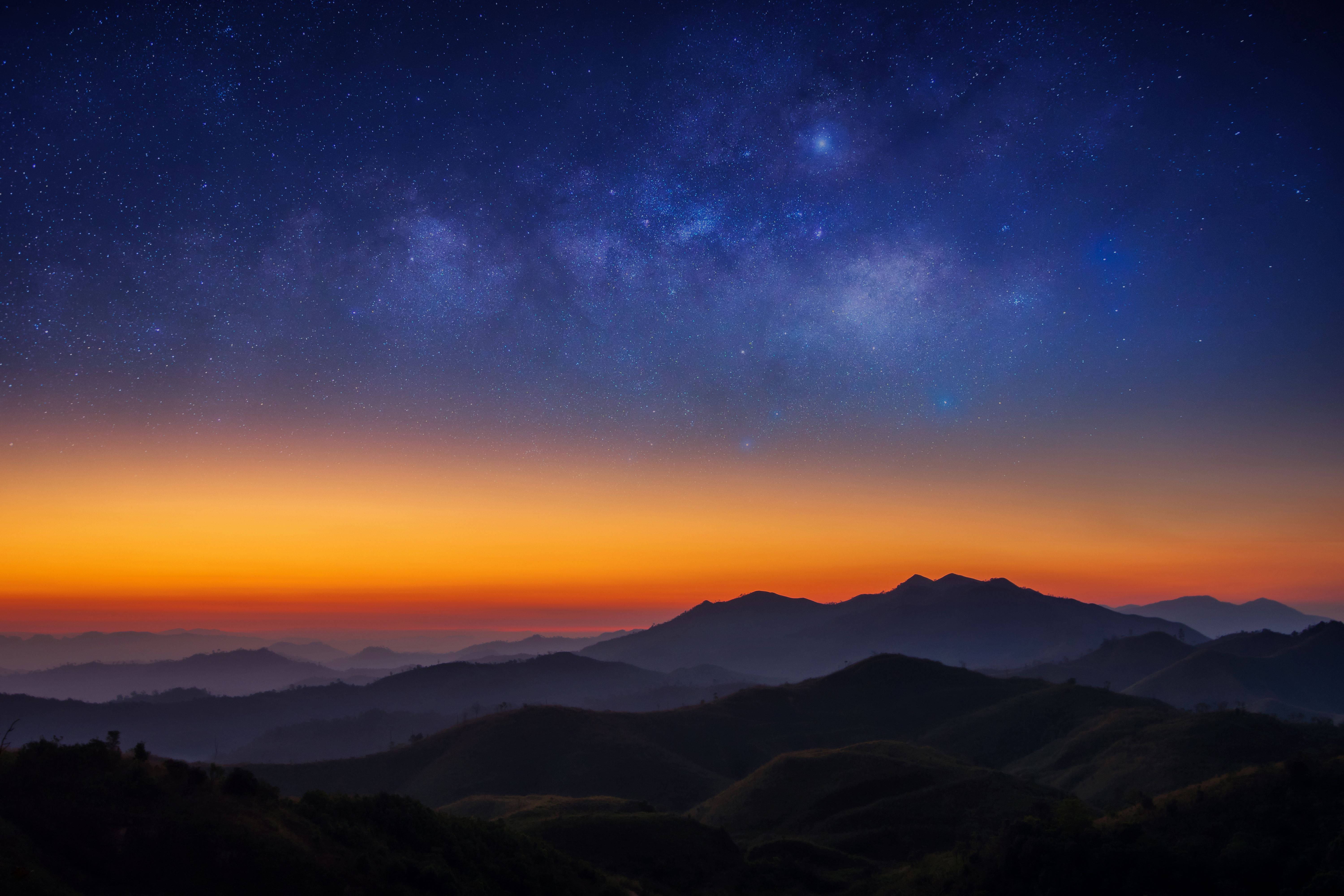 4K, Milky Way, twilight sky, 5K Desktop Wallpaper