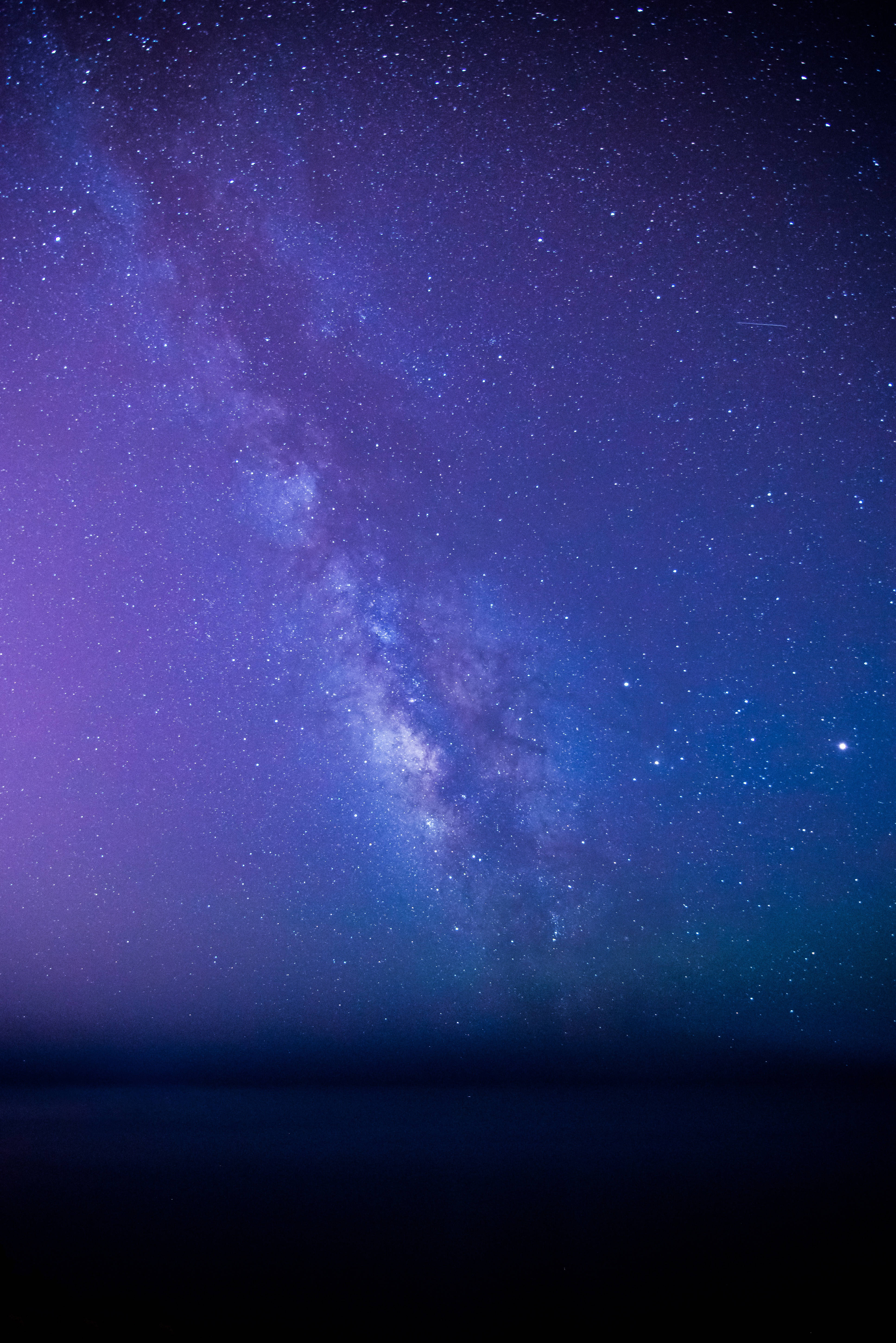 Milky Way, vibrant purples, blues, 5K Phone Wallpaper