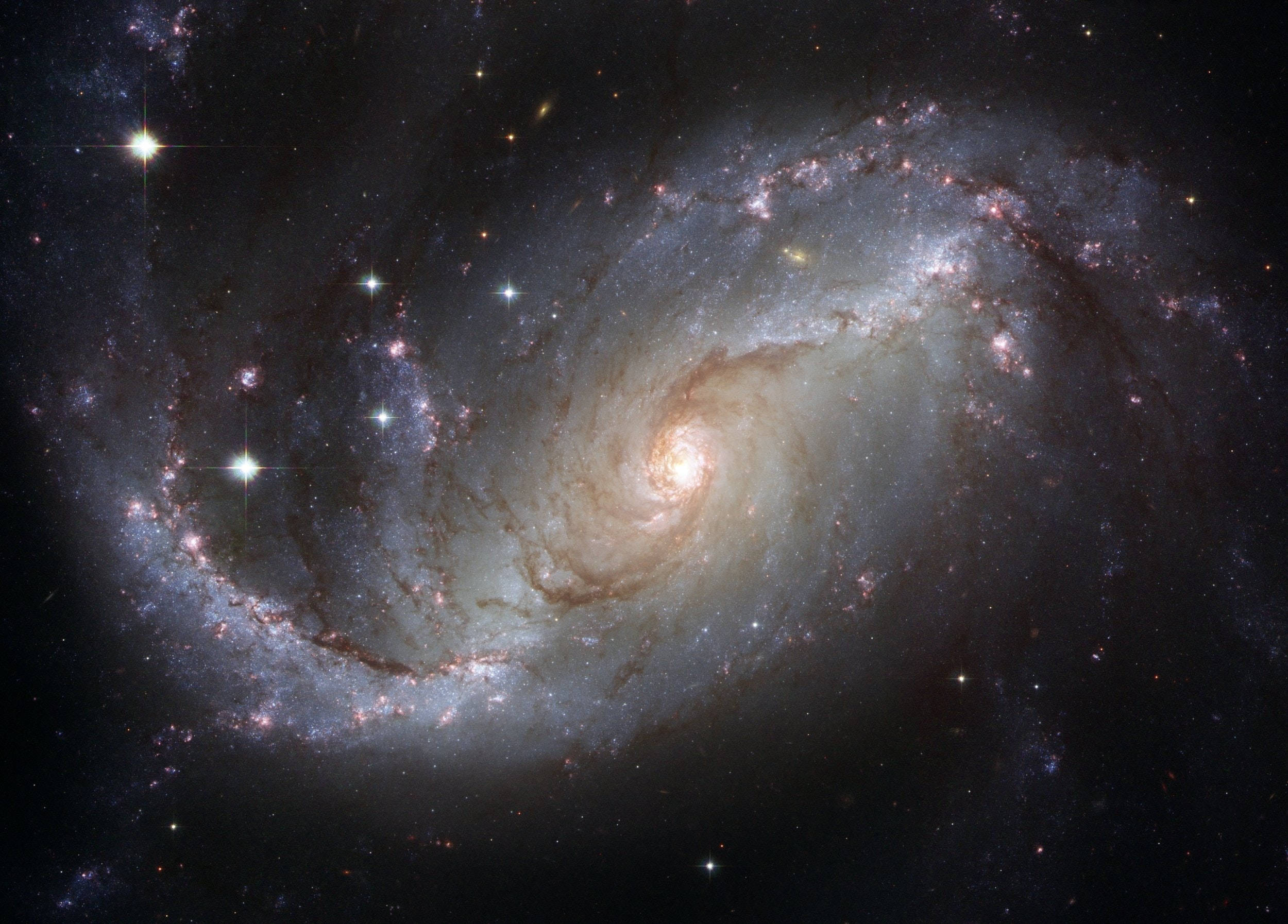 Milky Way, spiral galaxy, glowing arms, Full HD Desktop Wallpaper