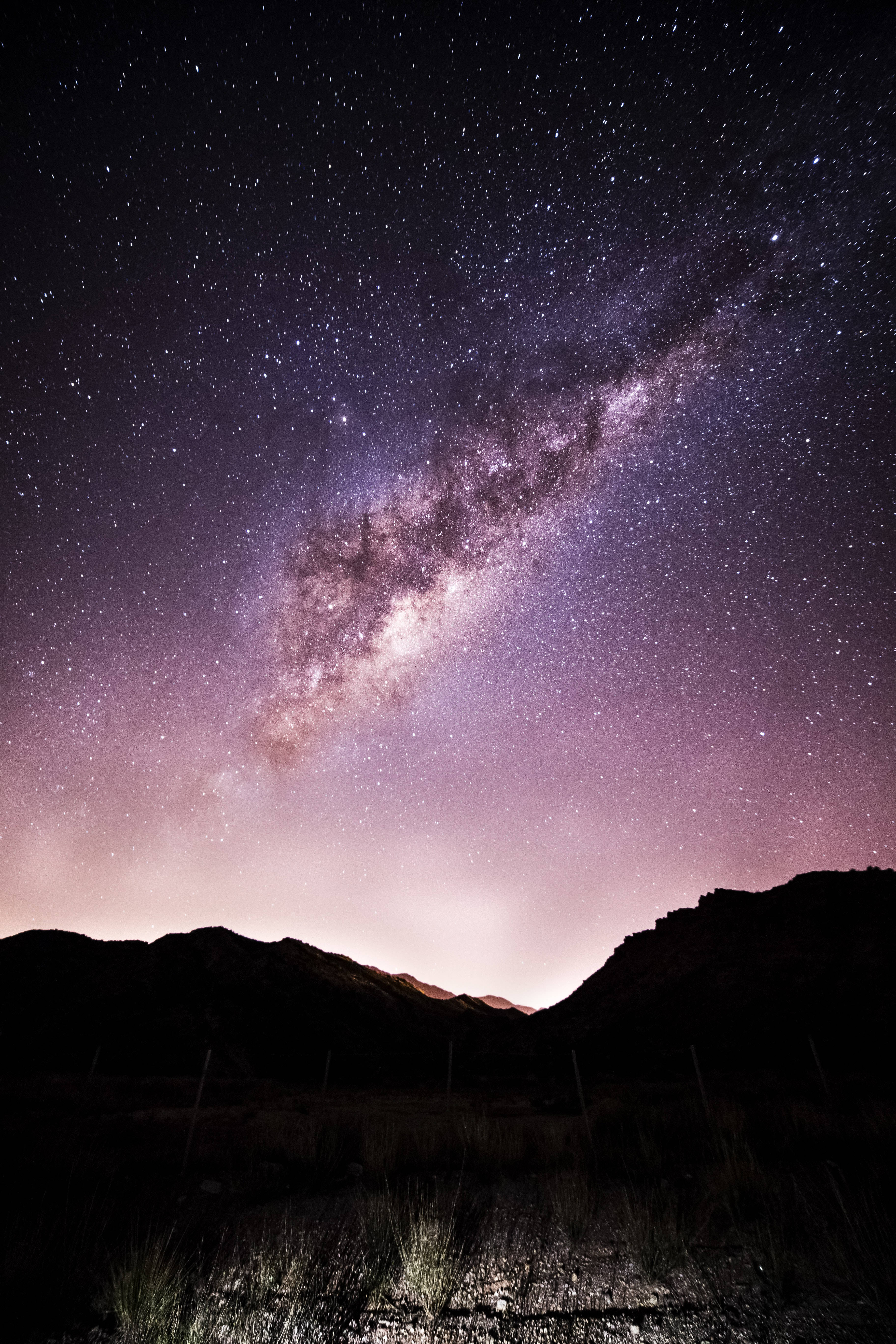 Galaxy Sky, Milky Way, mountain, 5K Phone Wallpaper
