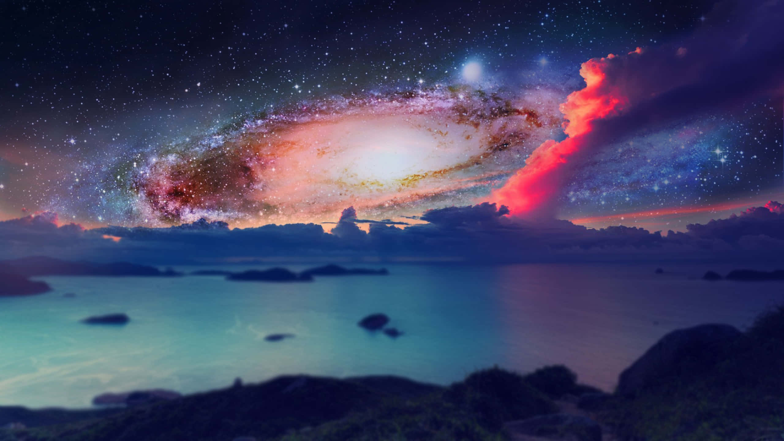 1440p, space, Milky Way Galaxy, 2K Desktop Wallpaper