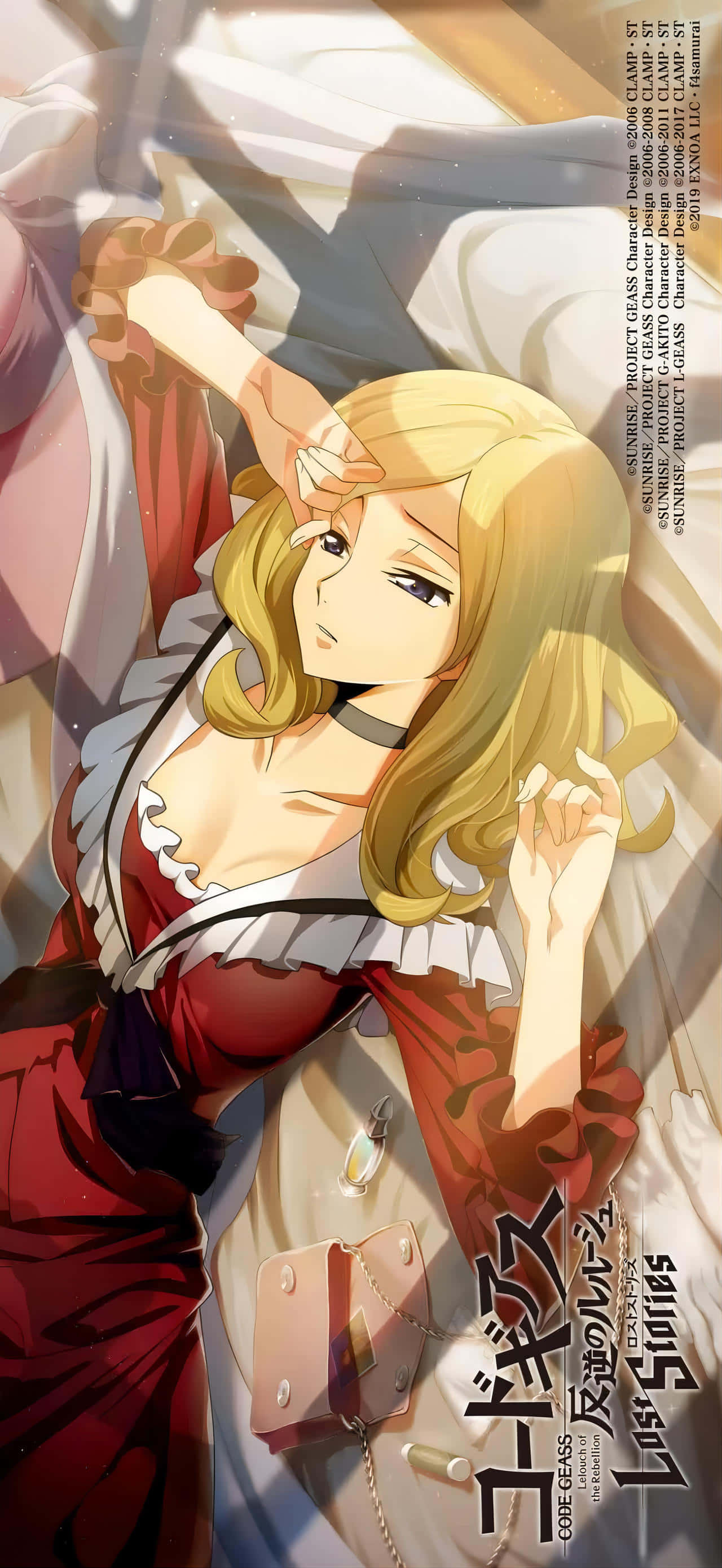 Milly Ashford, red dress, white frills, 2K Phone Wallpaper