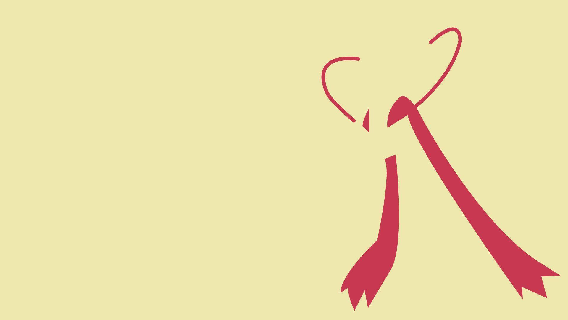 Milotic, red outline, minimalist, Full HD Desktop Wallpaper
