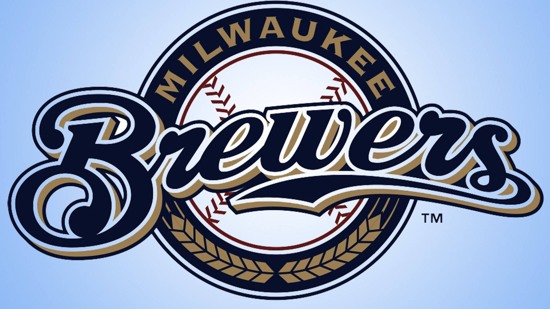 Milwaukee Brewers, stilized script, baseball design, Full HD Desktop Wallpaper