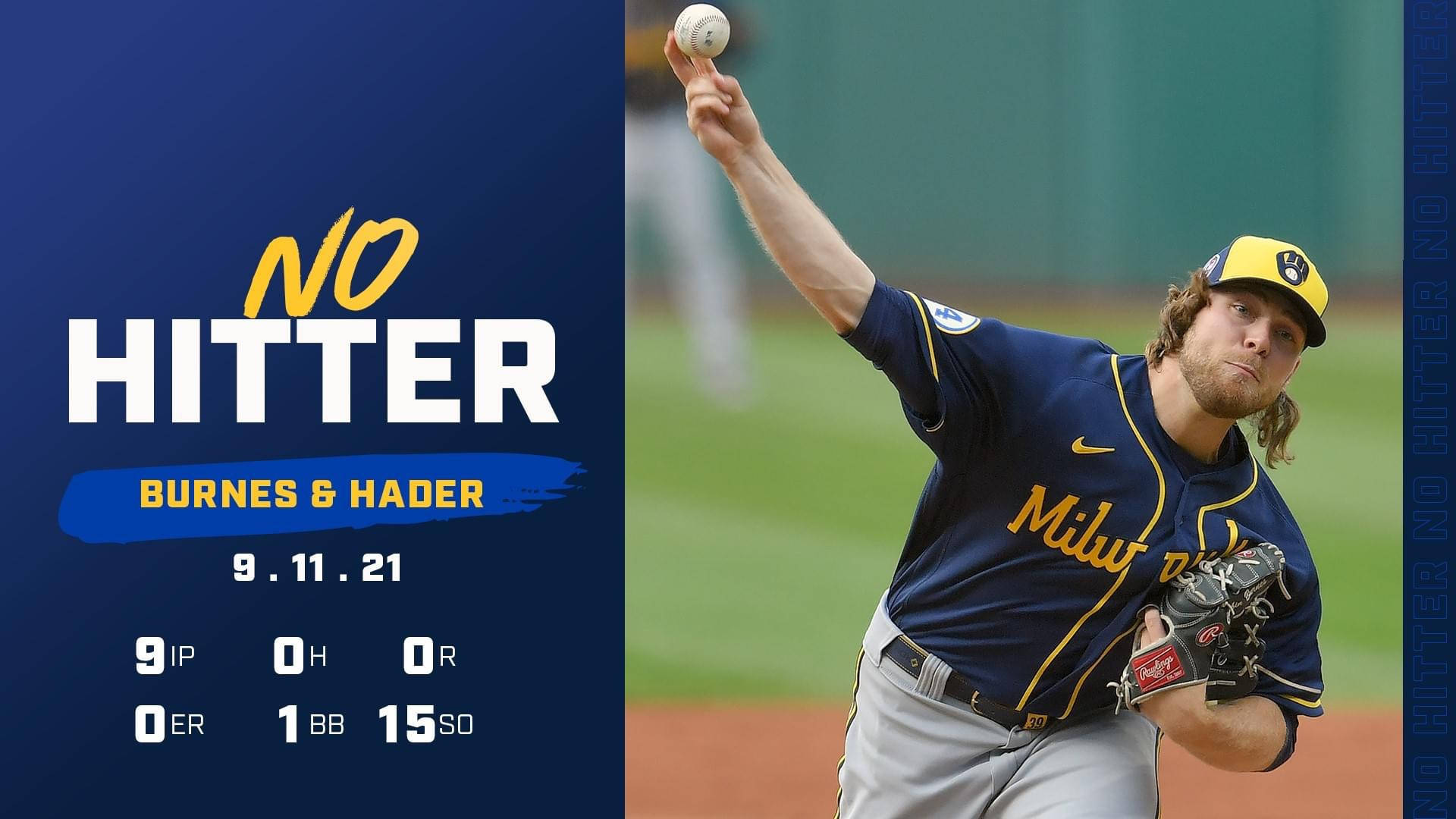 Milwaukee Brewers, no-hitter, baseball pitcher, Full HD Desktop Wallpaper