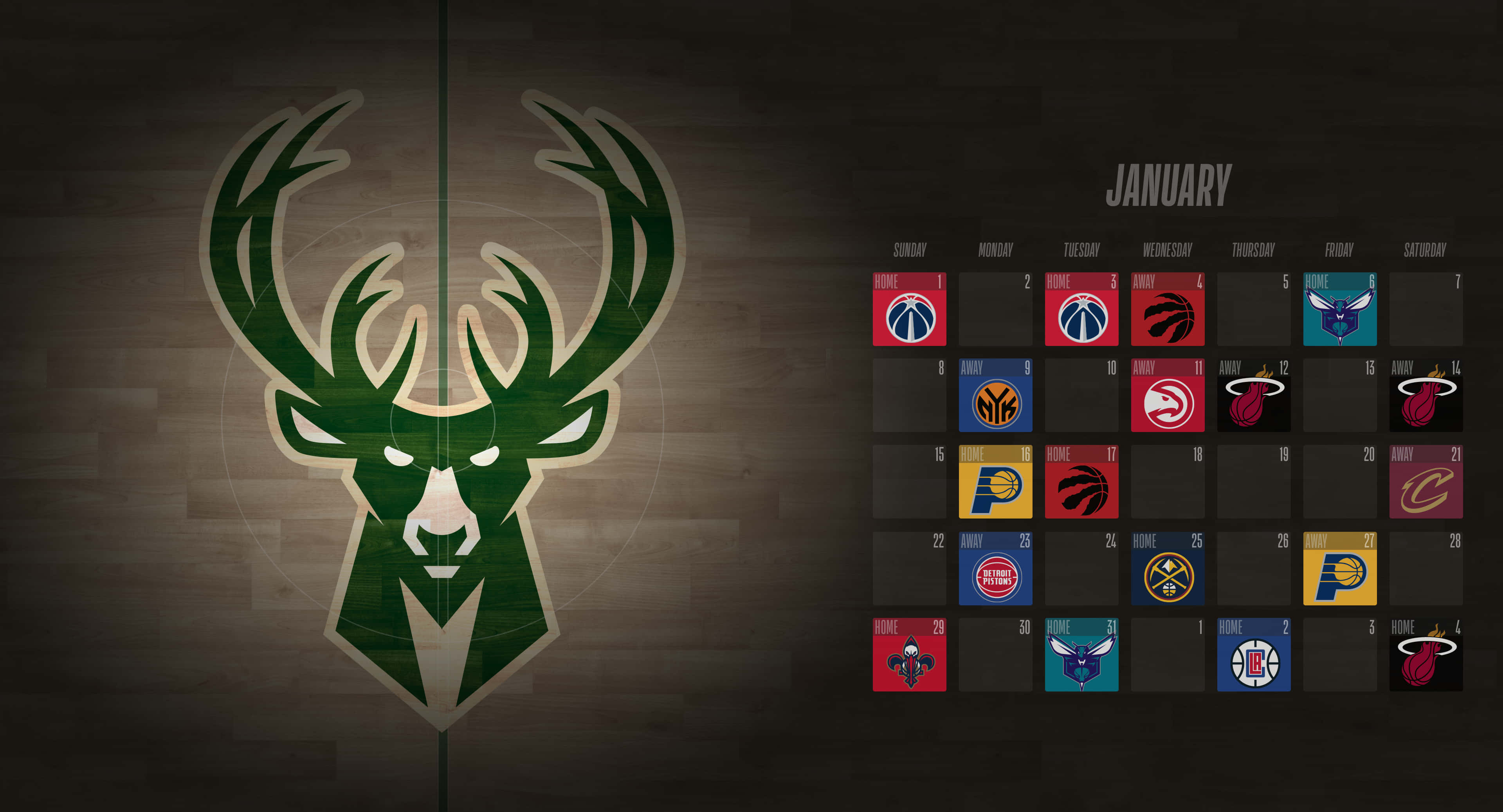 Milwaukee Bucks, logo, wooden wall, 4K Desktop Wallpaper