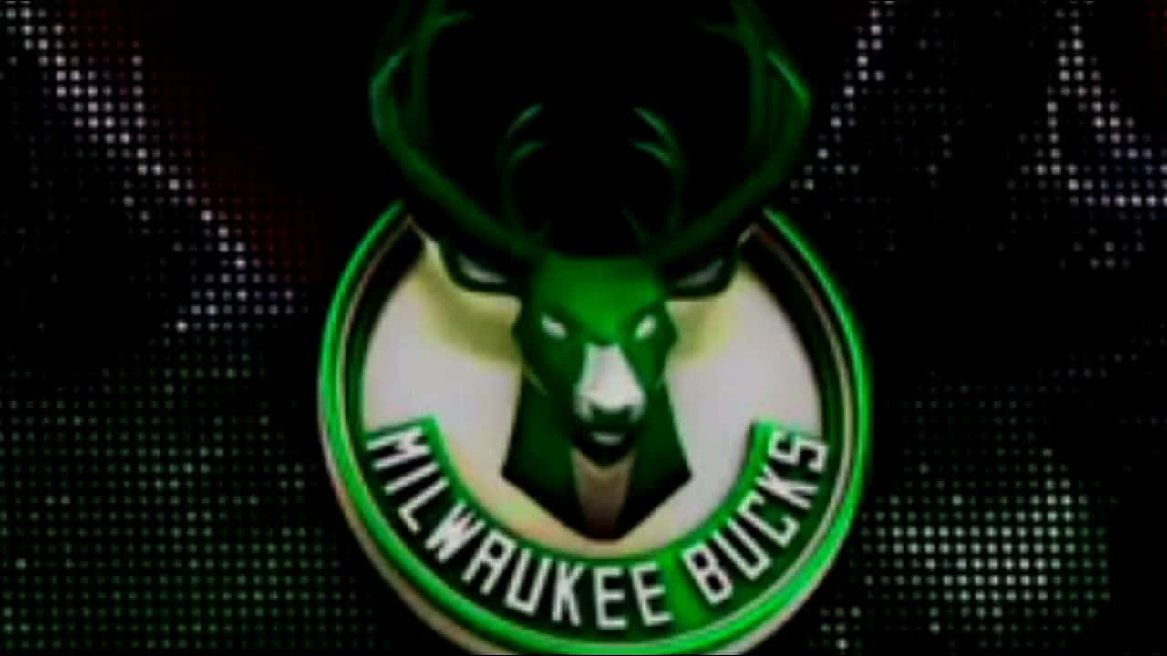 Milwaukee Bucks Logo, glowing green, deer head, HD Desktop Wallpaper