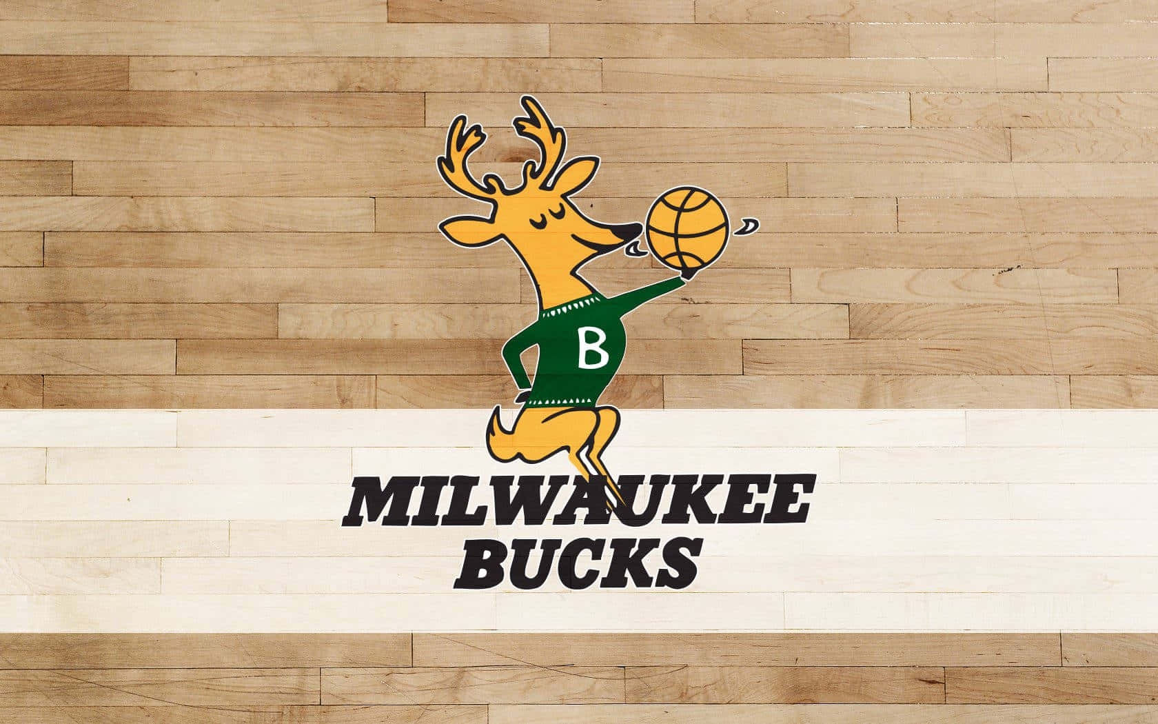 Milwaukee Bucks, green jersey, cartoon deer, HD Desktop Wallpaper