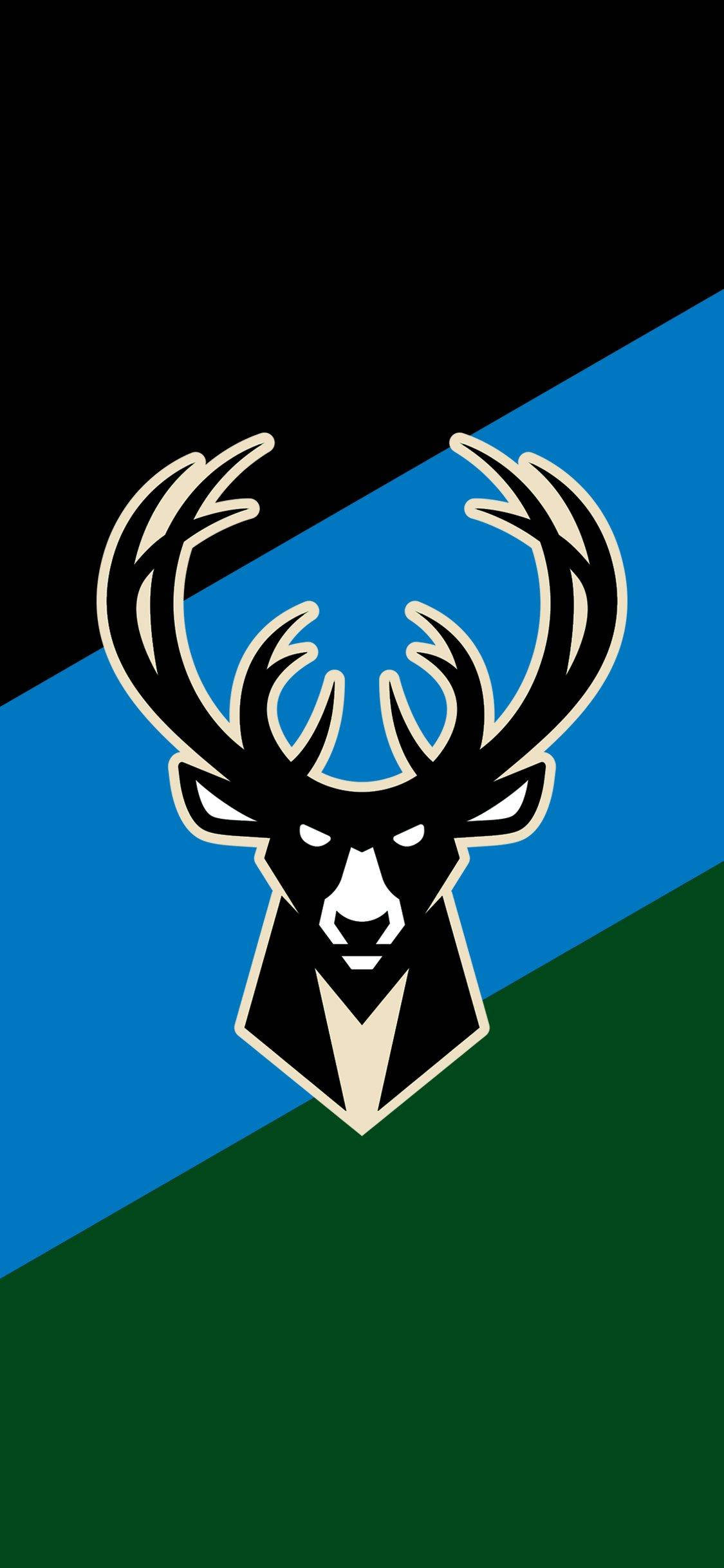 Milwaukee Bucks, black logo, deer head logo, Full HD Phone Wallpaper