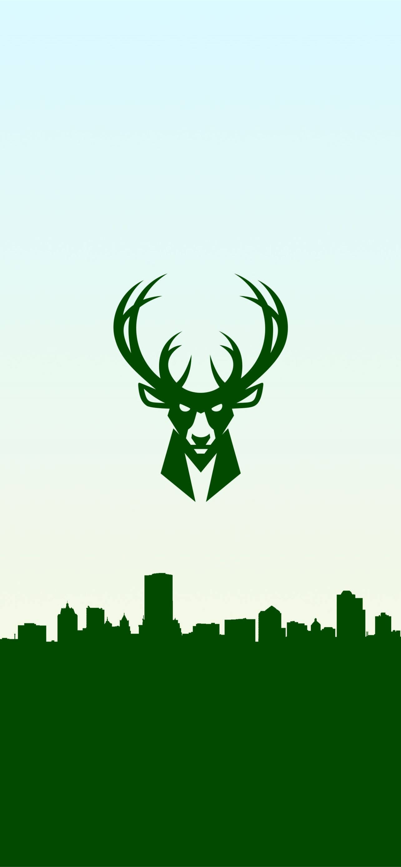 Milwaukee Bucks, green logo, deer head logo, 2K Phone Wallpaper
