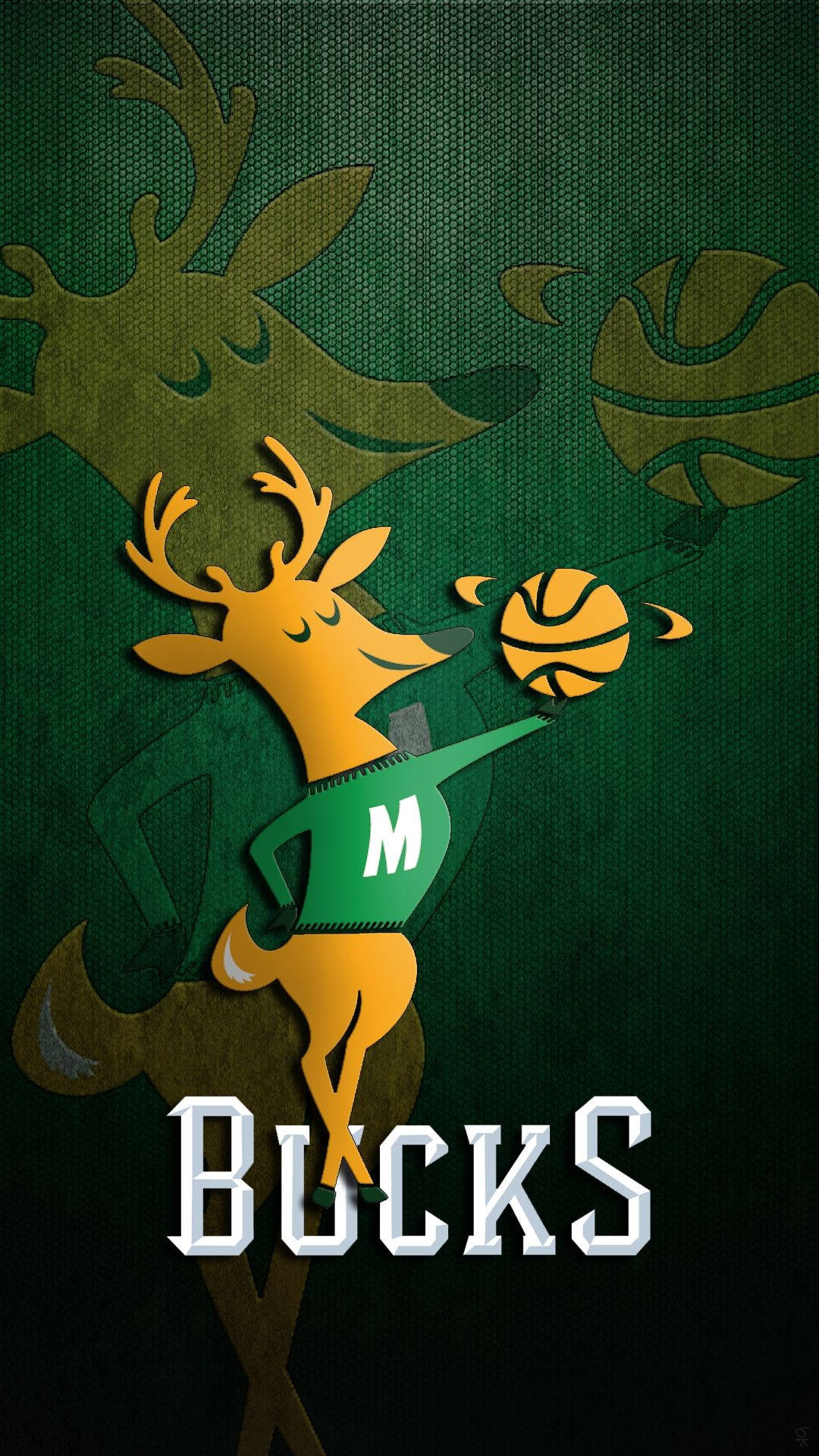 Milwaukee Bucks, deer mascot, golden deer, Full HD Phone Wallpaper