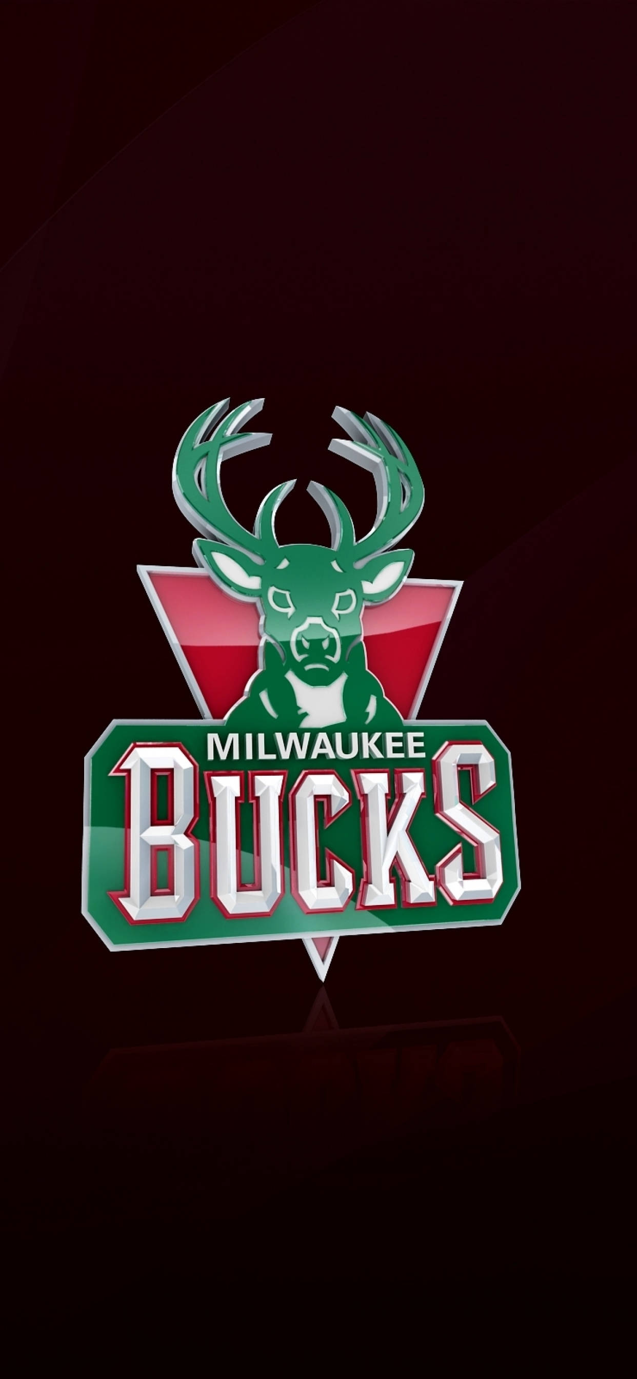 Milwaukee Bucks, green deer head, red shield, 2K Phone Wallpaper