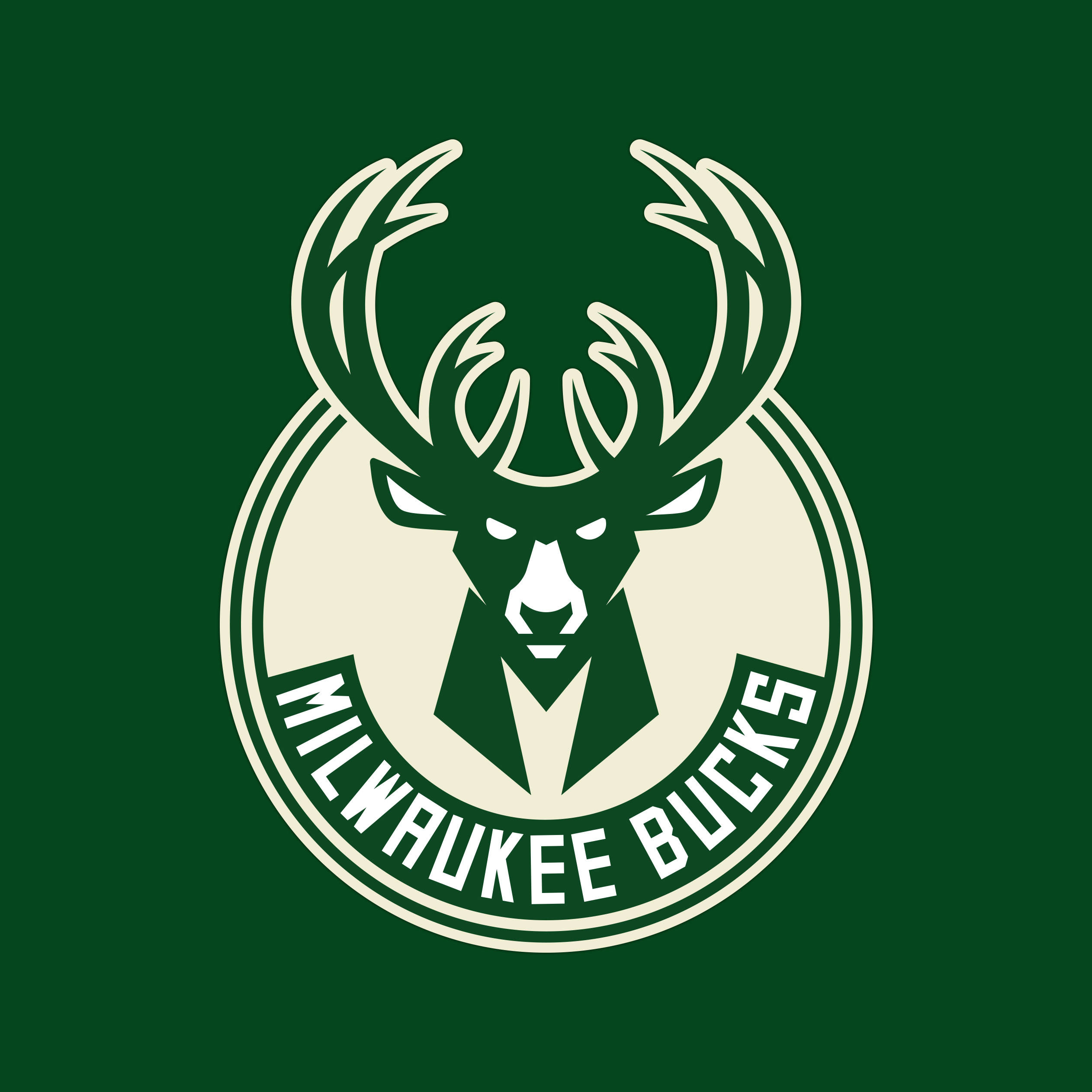 Milwaukee Bucks, green, cream, Full HD Desktop Wallpaper