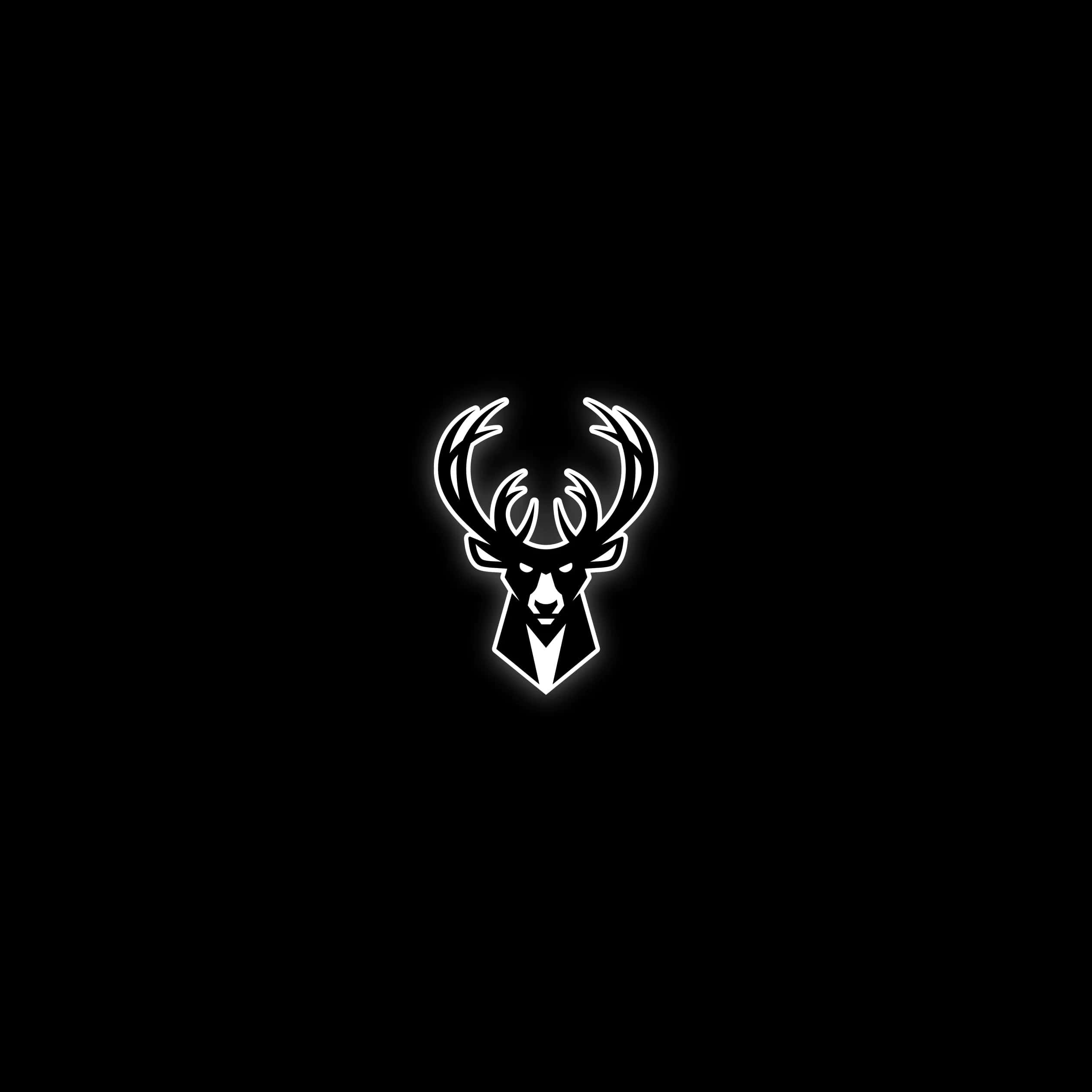 Milwaukee Bucks, neon outline, deer head, Full HD Desktop Wallpaper