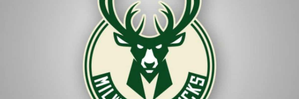 Milwaukee Bucks, green and cream, stylized deer head, SD Desktop Wallpaper