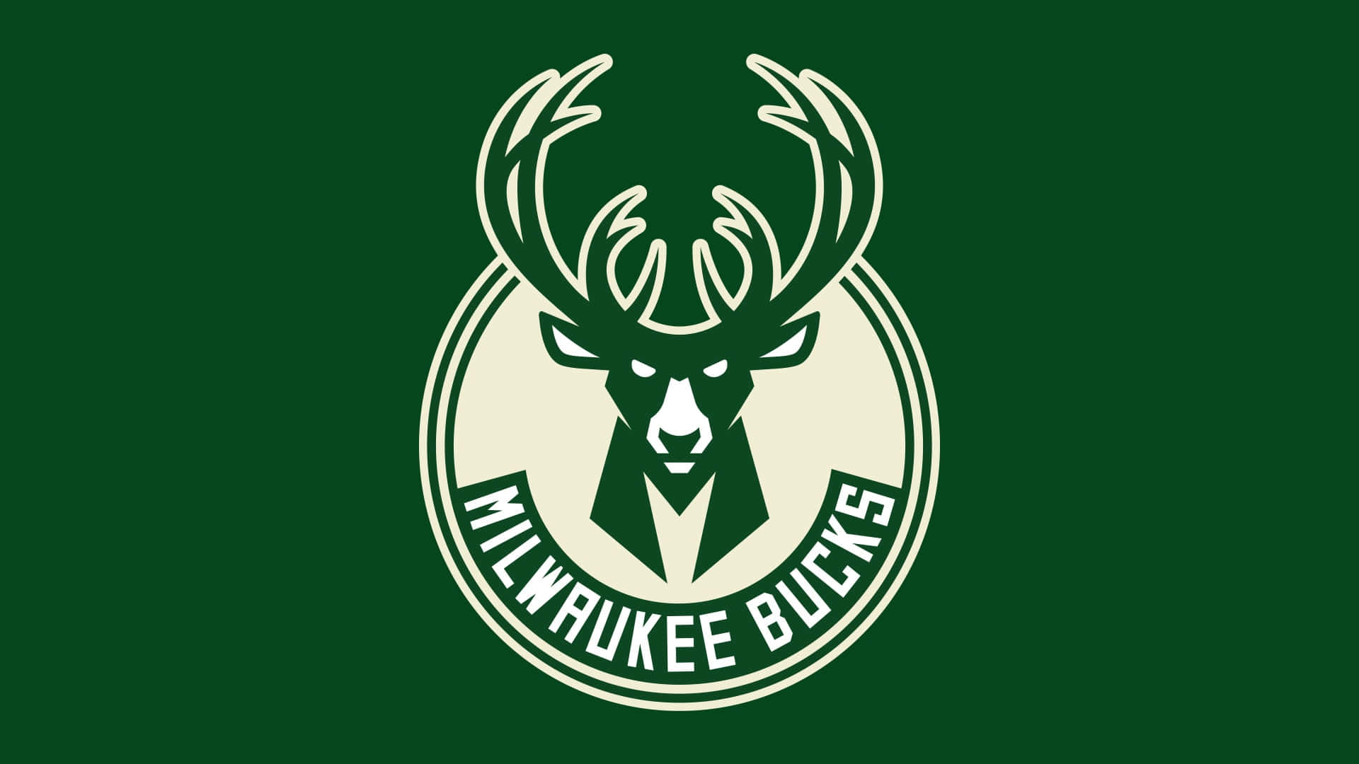 Milwaukee Bucks, deer head, cream, Full HD Desktop Wallpaper