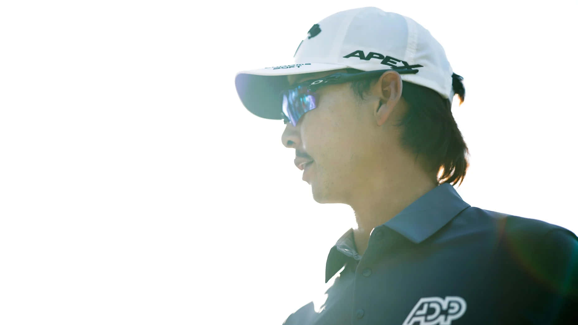 Min Woo Lee, white cap, dark polo, HD Desktop Wallpaper