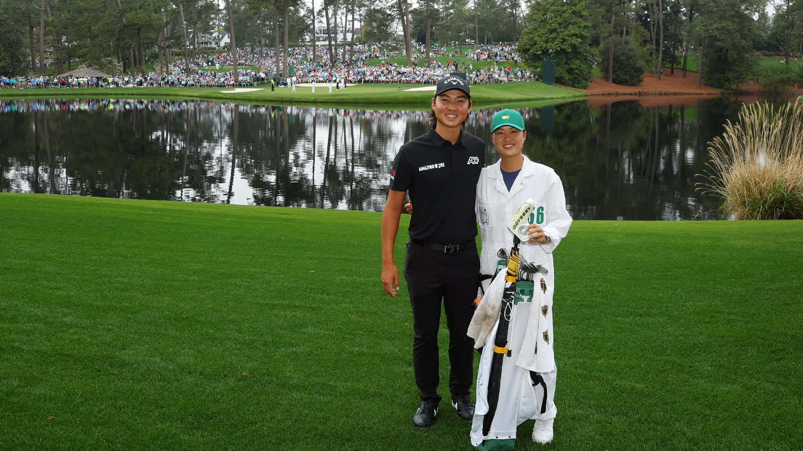 Min Woo Lee, golfers, lush green fairway, HD Desktop Wallpaper