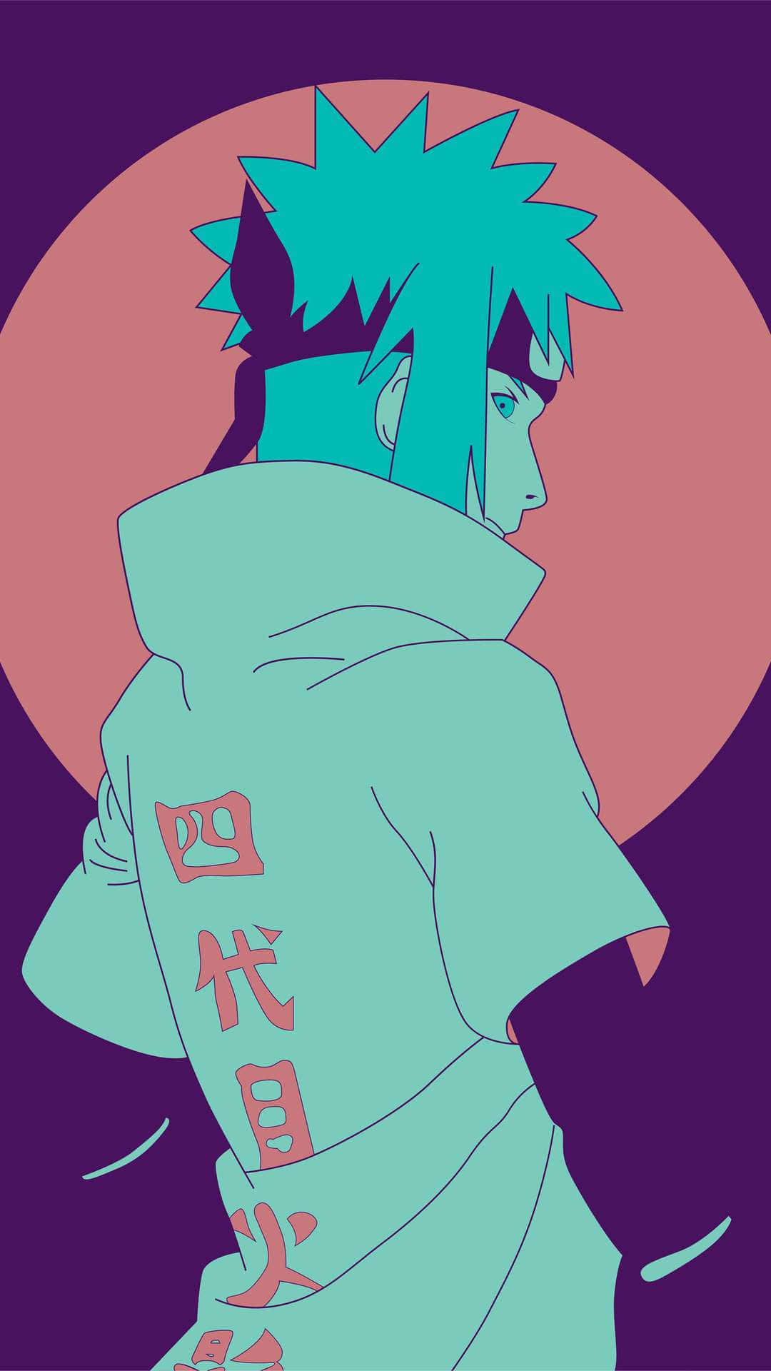 Minato iPhone, anime character, spiky teal hair, Full HD Phone Wallpaper