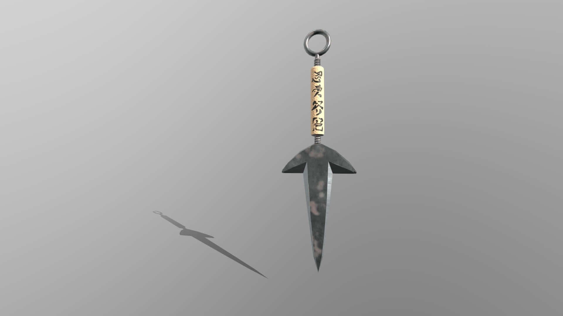 Minato Kunai, gold engraved handle, sharp black blades, Full HD Desktop Wallpaper
