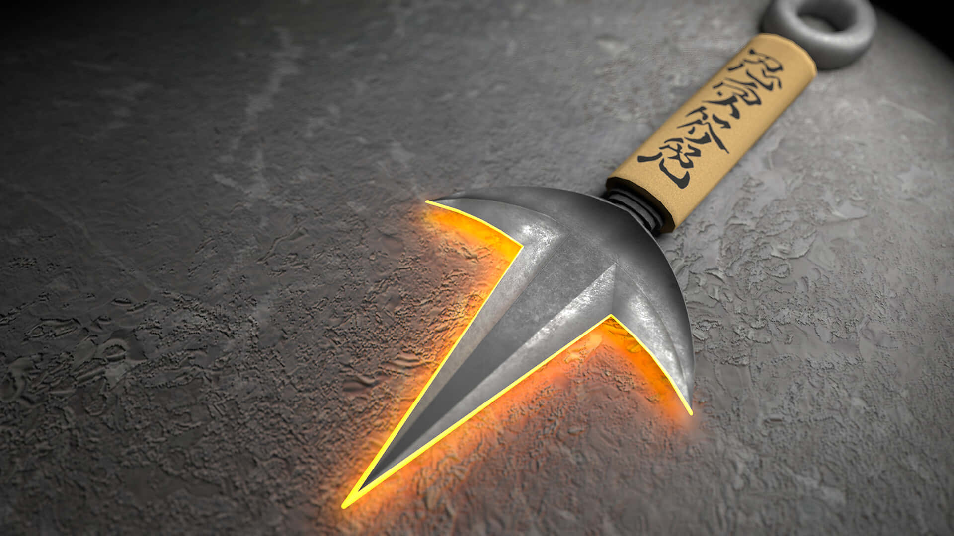 Minato Kunai, glowing, metallic, Full HD Desktop Wallpaper