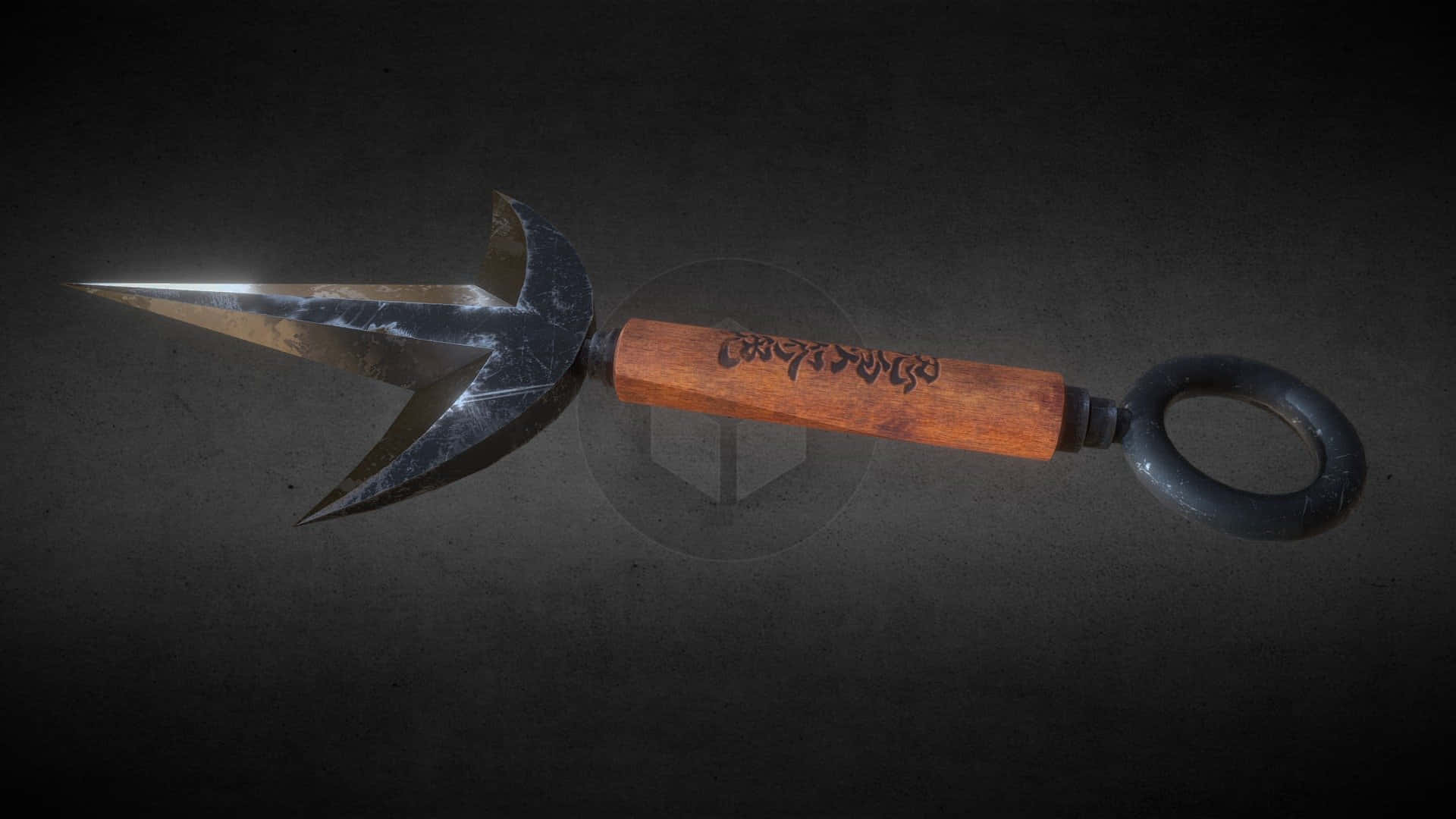 Minato Kunai, metal shuriken, wooden handle, Full HD Desktop Wallpaper