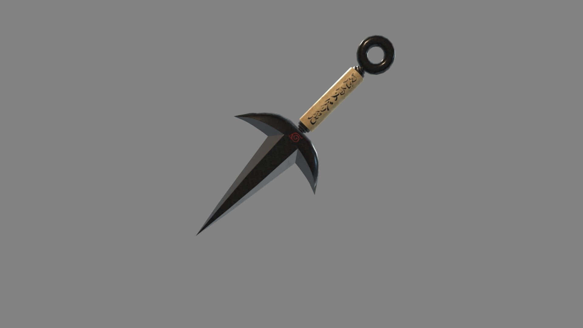 Minato Kunai, black metal shuriken, wooden handle, Full HD Desktop Wallpaper