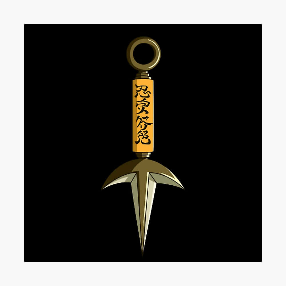 Minato Kunai, golden kunai, yellow wrapped handle, SD Desktop Wallpaper