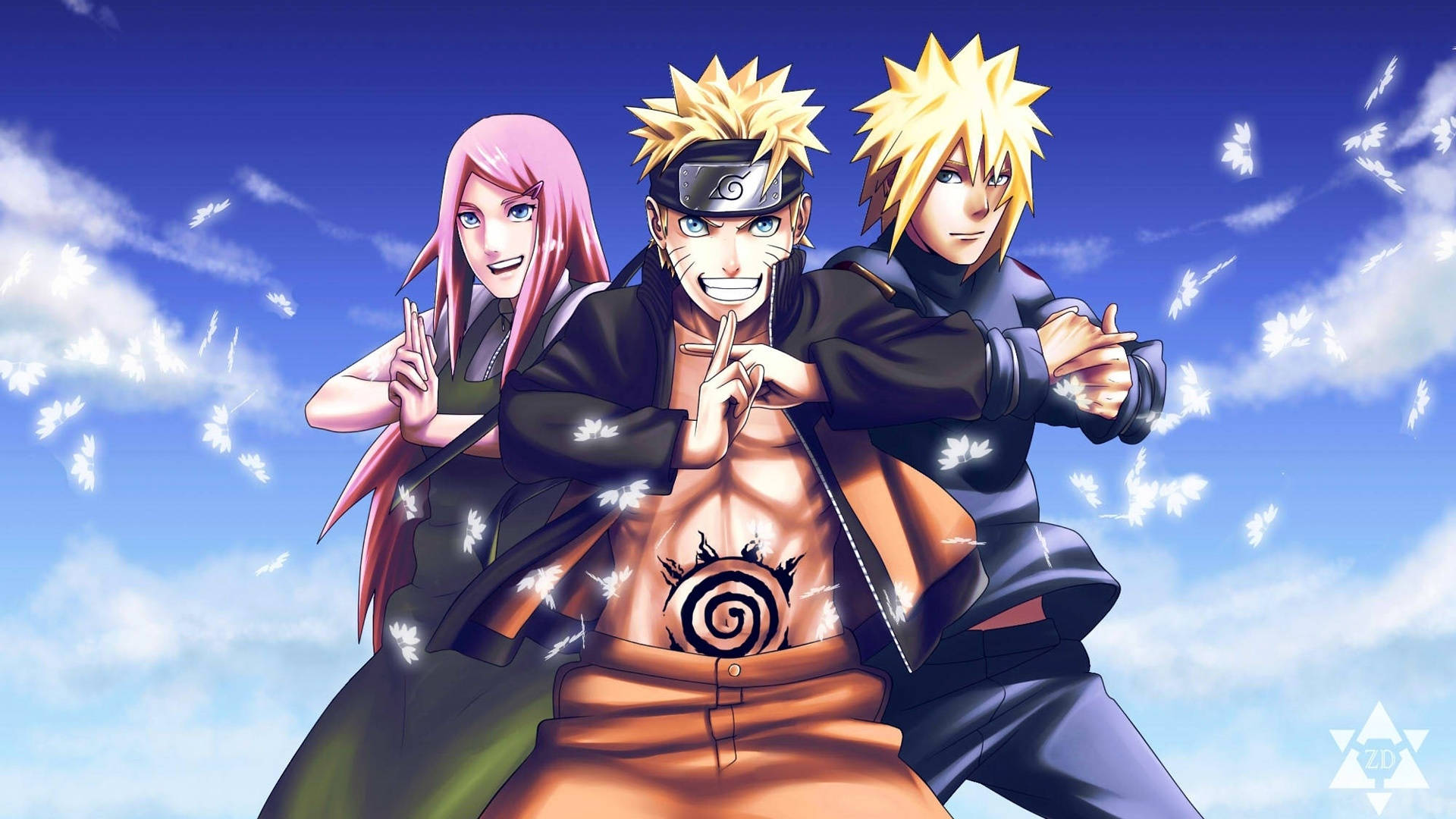 Minato, hand seal, anime characters, Full HD Desktop Wallpaper