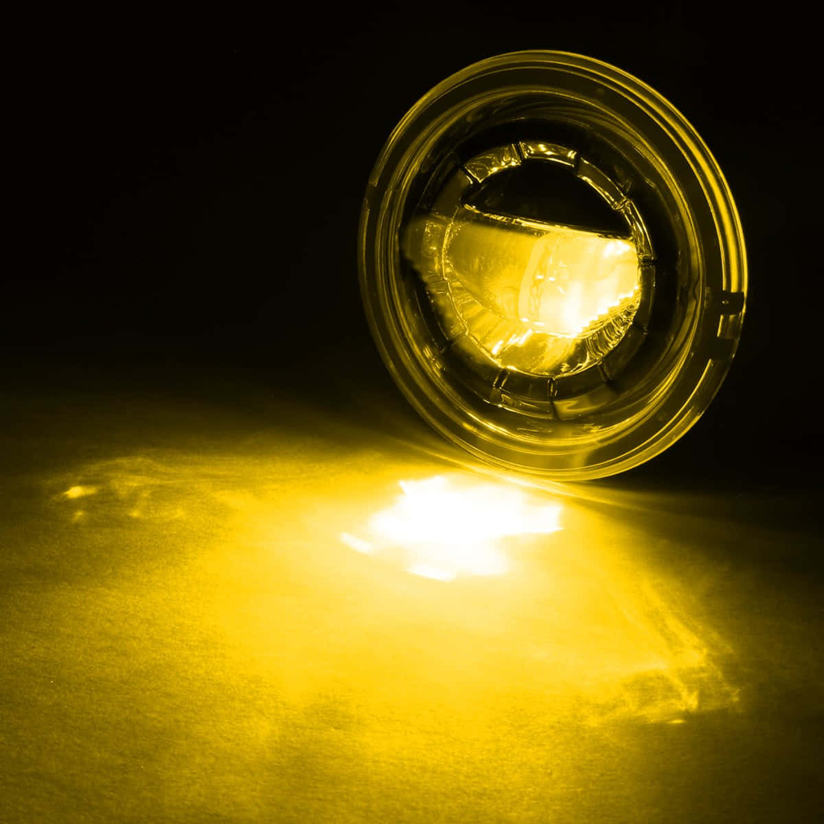 Mind Stone, golden holder, glowing yellow LED light, SD Desktop Wallpaper