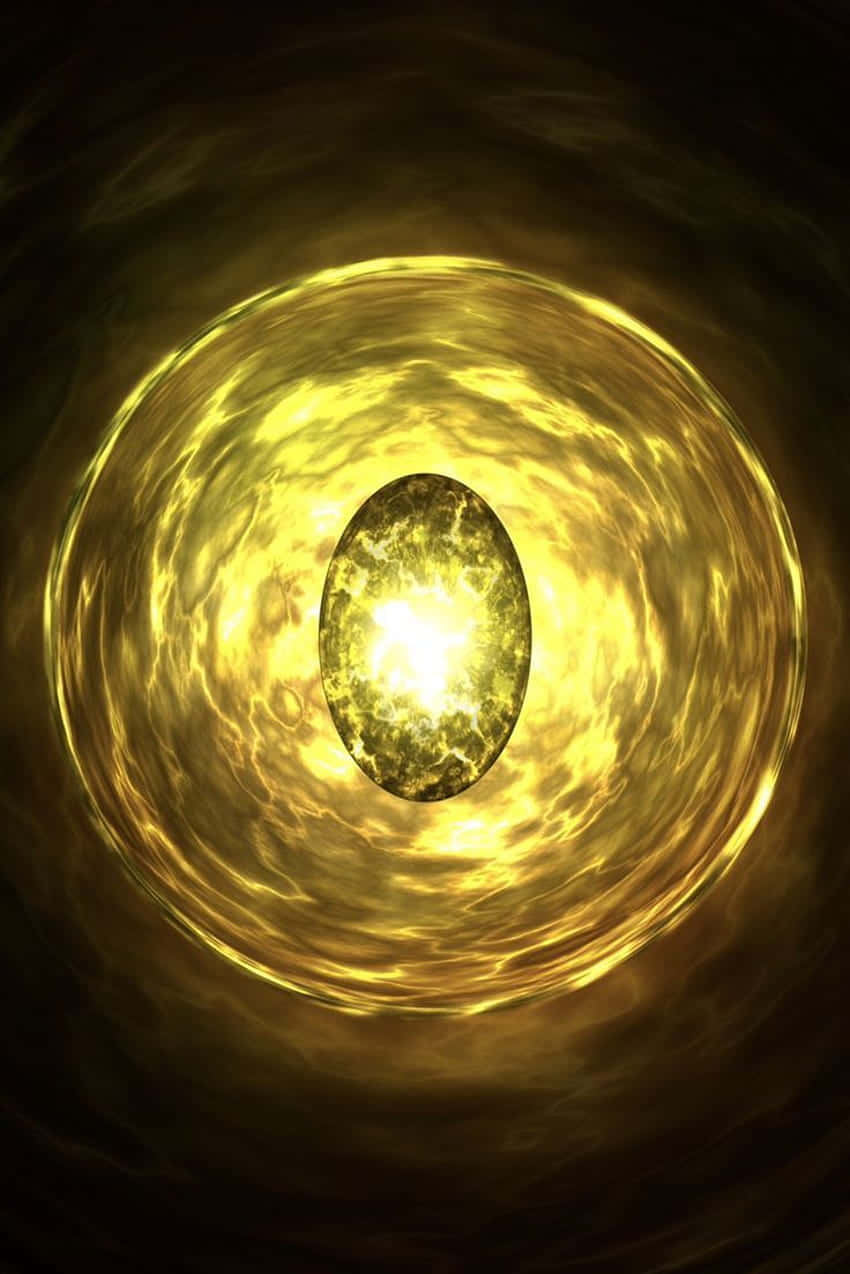 Mind Stone, golden sphere, swirling vortex of luminous energy, SD Phone Wallpaper
