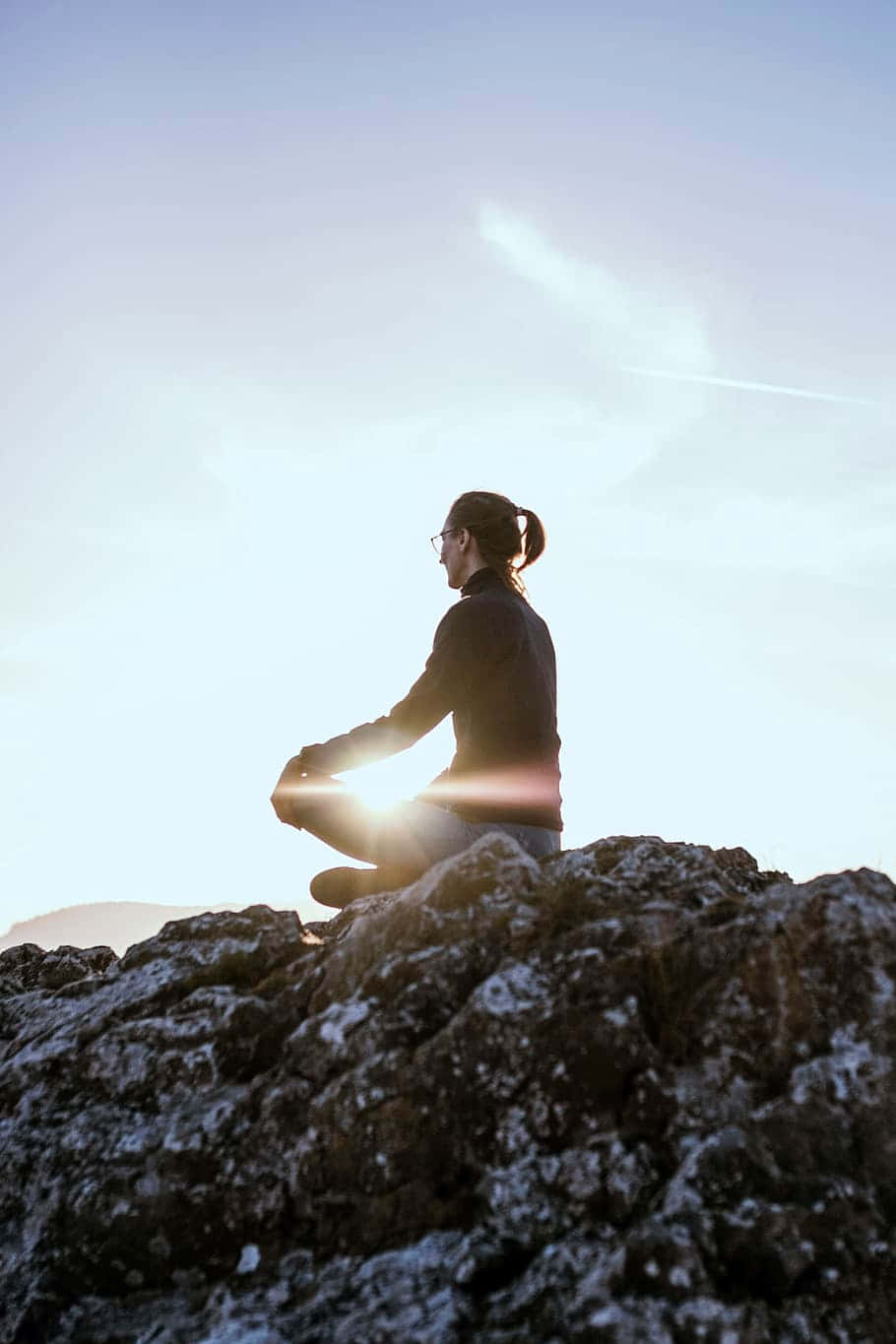Mindfulness, cliff, snowy rocky peak, HD Phone Wallpaper