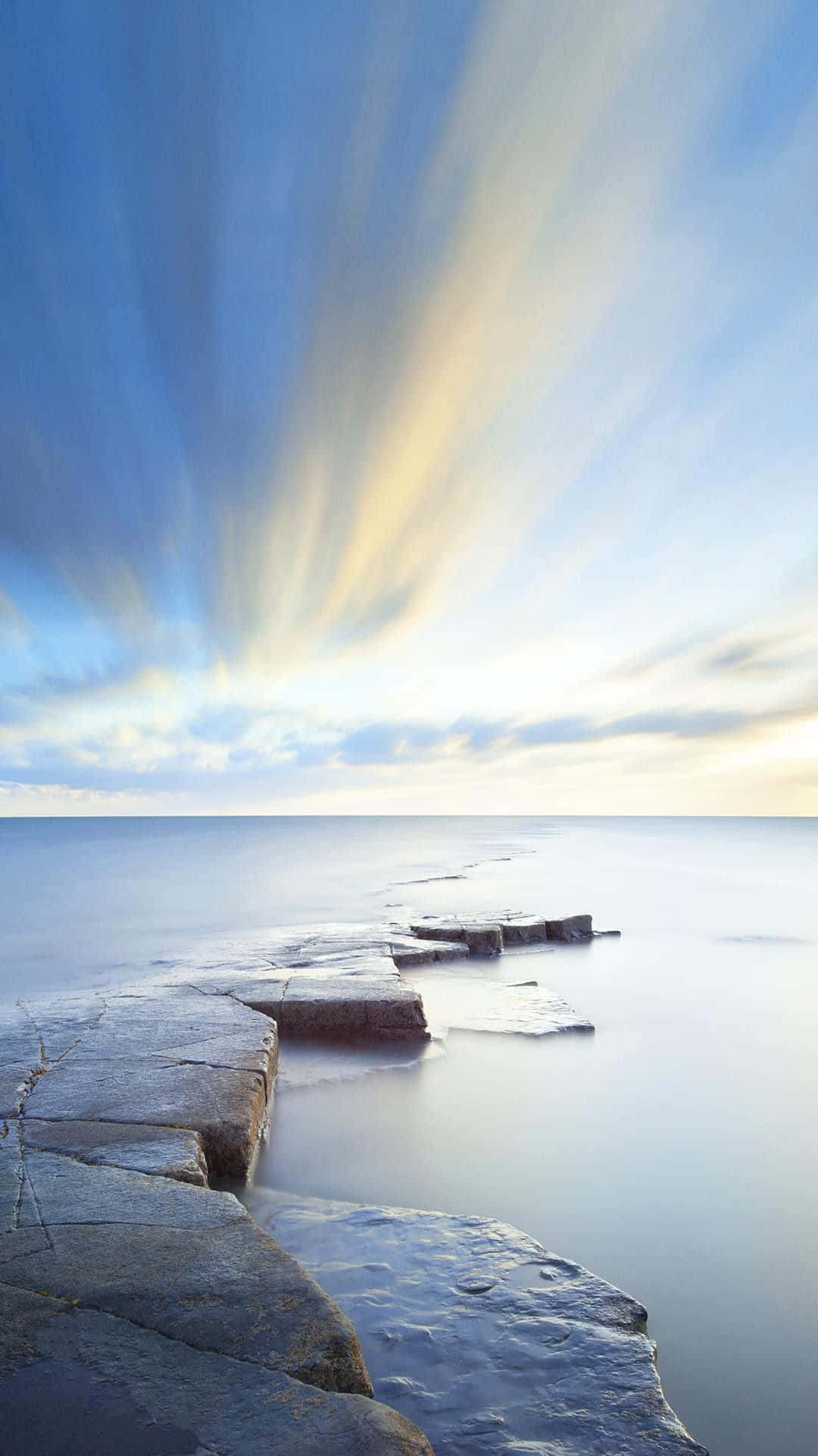 White Lake Of Mindfulness, long exposure, smooth ocean, Full HD Phone Wallpaper