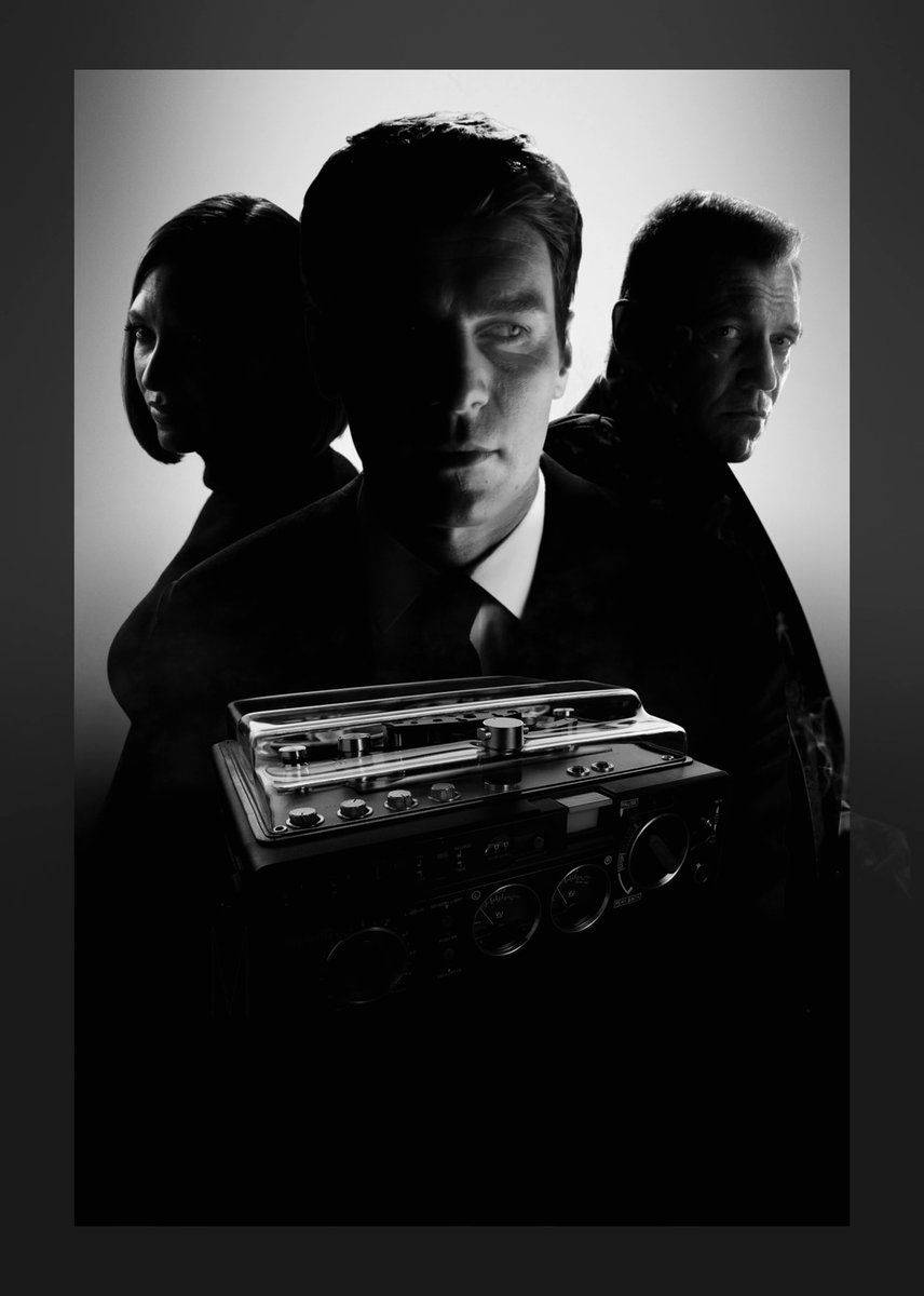 Mindhunter, black and white, vintage cassette player, SD Phone Wallpaper